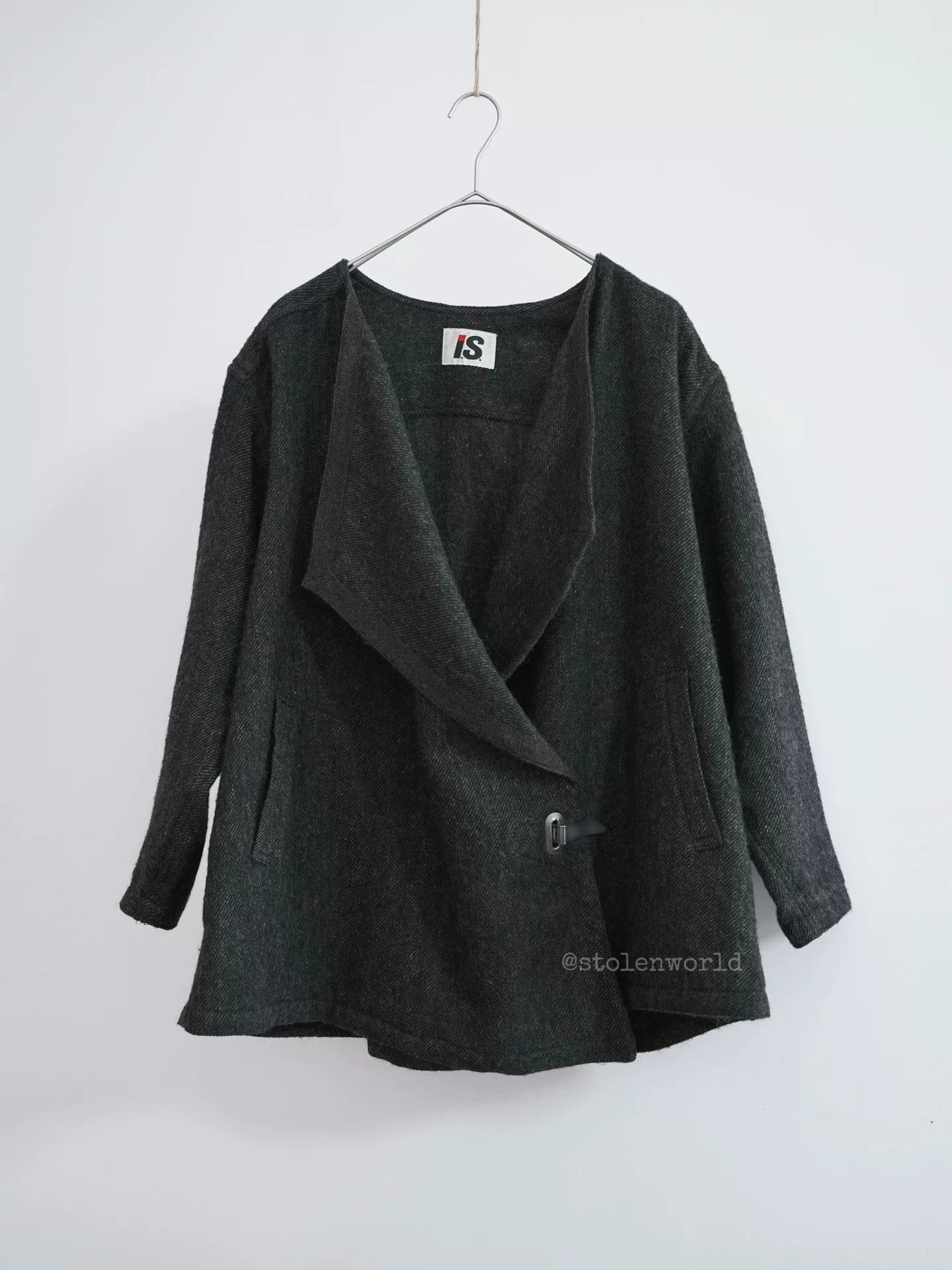 Issey Miyake 80s Issey Miyake Wool Coat with Iron Fastening Size M / US 6-8 / IT 42-44 - 2 Thumbnail
