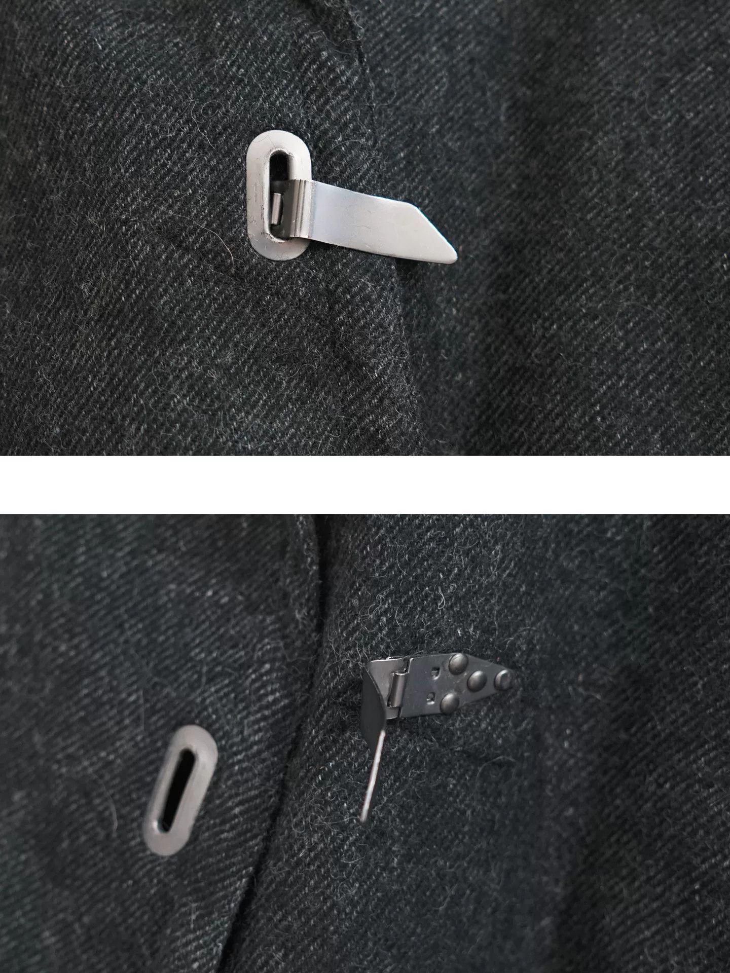 Issey Miyake 80s Issey Miyake Wool Coat with Iron Fastening Size M / US 6-8 / IT 42-44 - 9 Thumbnail