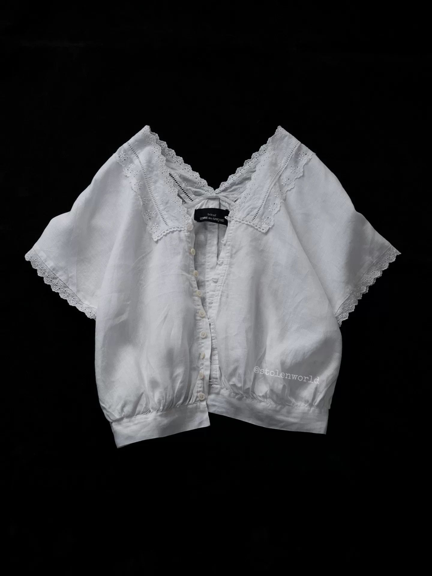 Comme des Garcons comme des garçons linen lace top Size S / US 4 / IT 40 - 3 Thumbnail