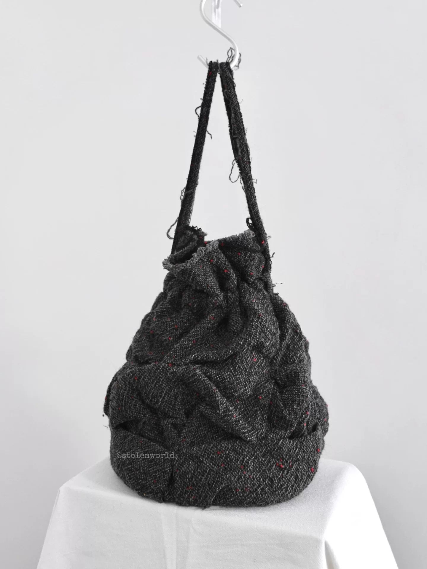 Junya Watanabe charming wool round bag with drawstring Size ONE SIZE - 9 Thumbnail