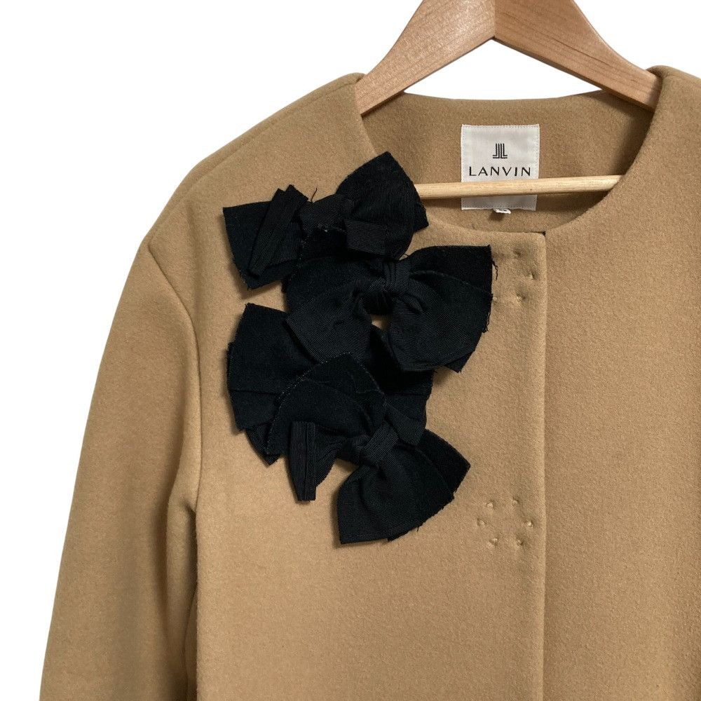 Lanvin Lanvin LANVIN en Bleu Ribbon Collarless Coat Others Outerwear DUTY FREE for USA Size ONE SIZE - 3 Thumbnail