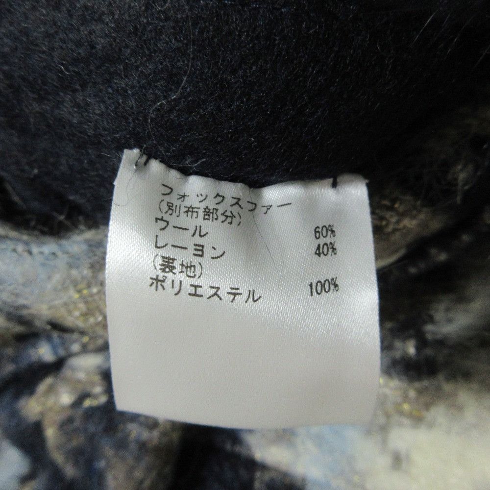Other Other GRACE Class Mohair Alpaca Blend Fox Fur Check Double Breasted Coat Others Outerwear DUTY FREE for USA Size ONE SIZE - 9 Thumbnail
