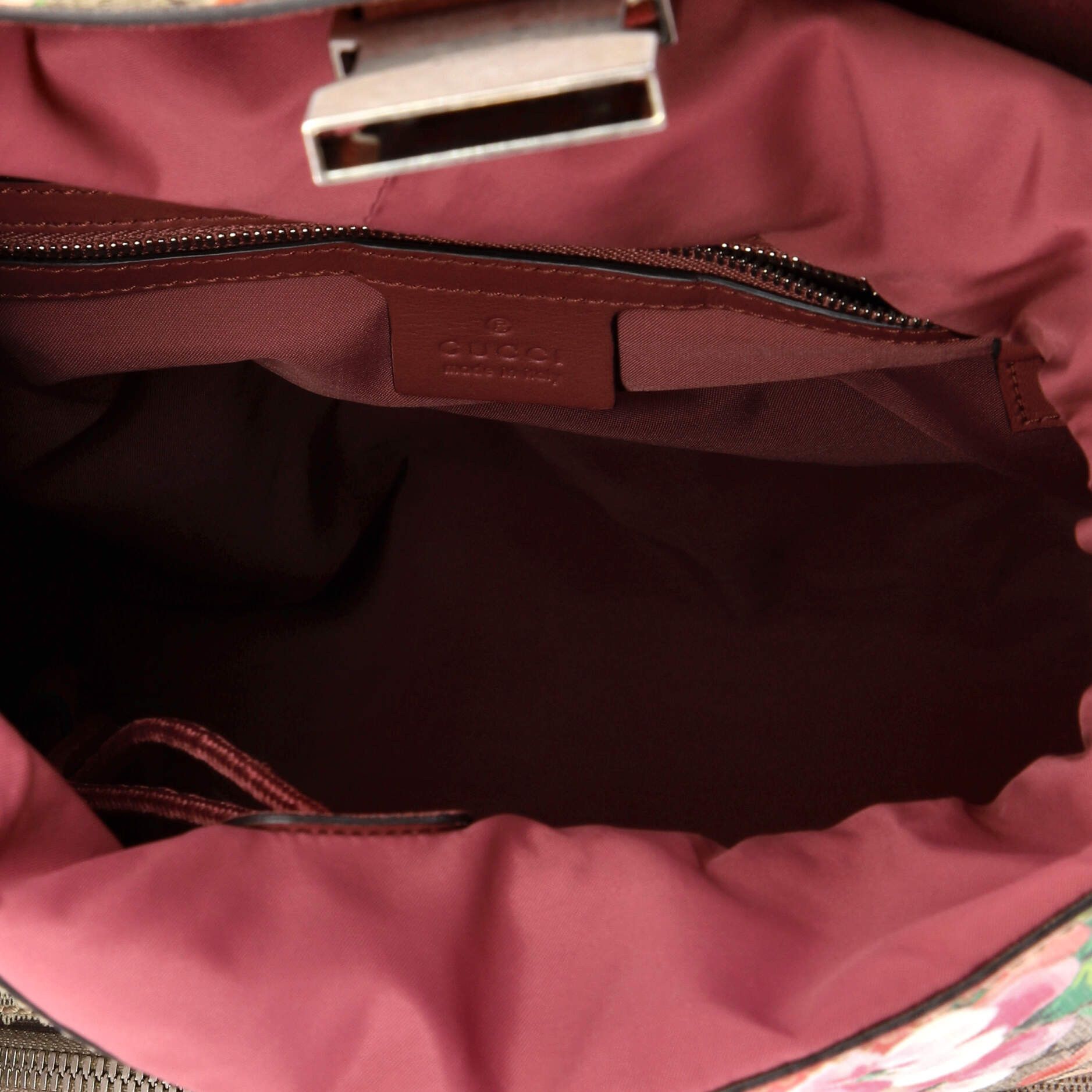 Gucci Buckle Backpack Blooms Print GG Coated Canvas Small Size ONE SIZE - 4 Thumbnail