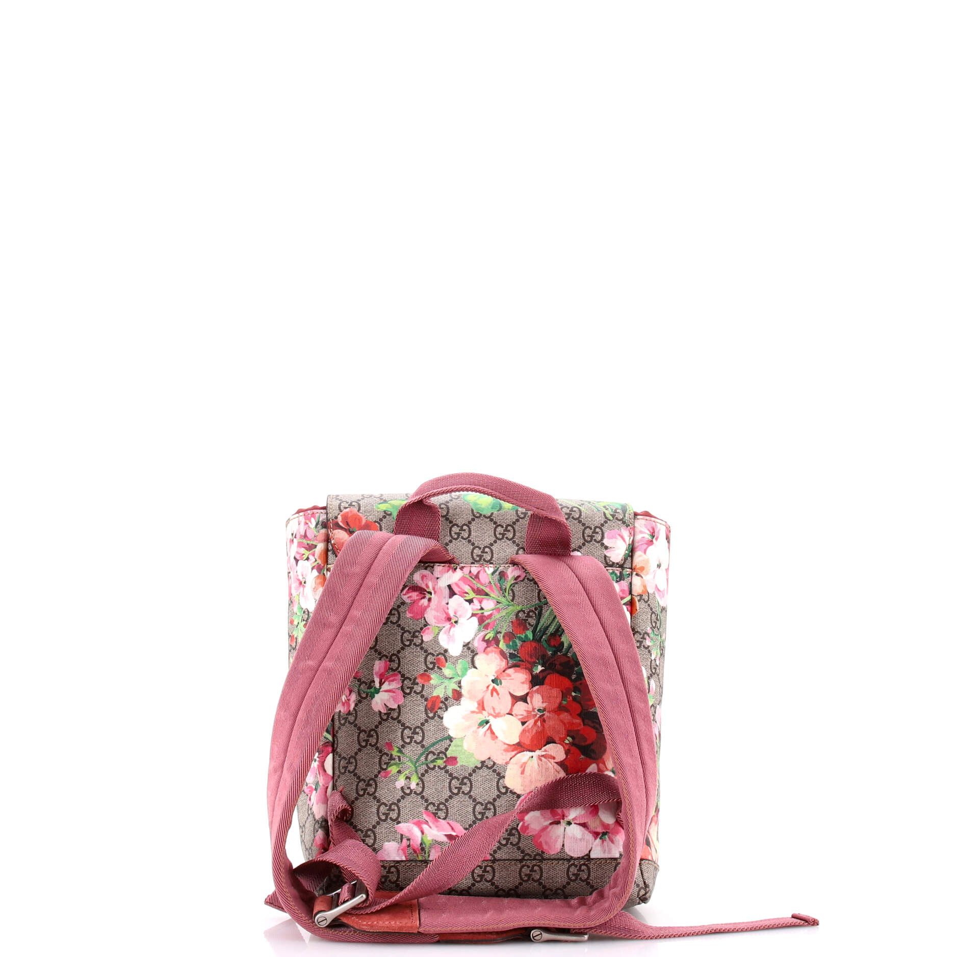 Gucci Buckle Backpack Blooms Print GG Coated Canvas Small Size ONE SIZE - 2 Thumbnail