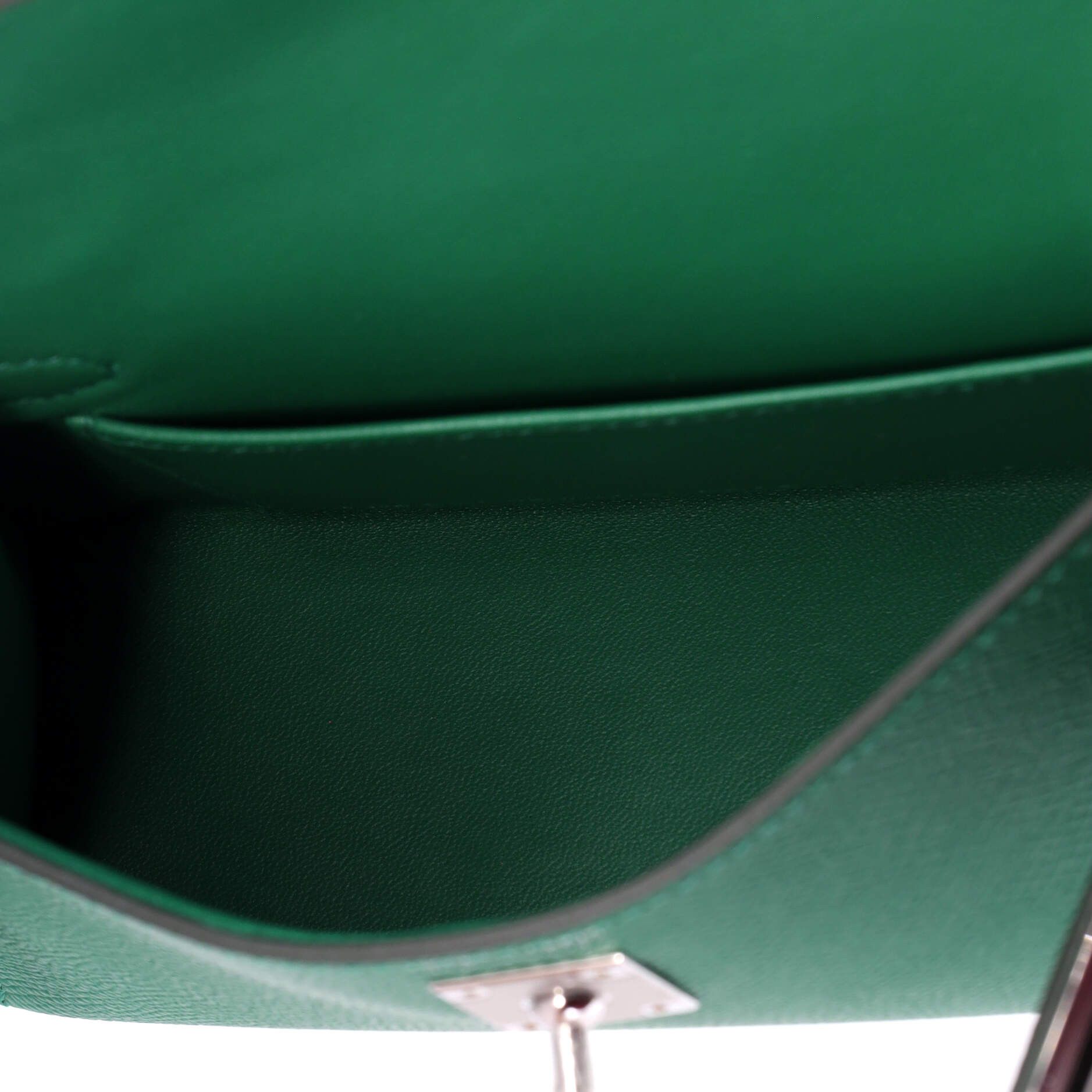 Hermes Kelly Mini II Bag Green Epsom with Palladium Hardware Size ONE SIZE - 5 Thumbnail