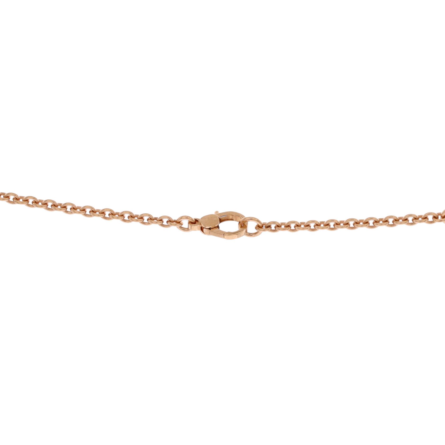 Hermes Finesse Lariat Pendant Necklace 18K Rose Gold and Bla Size ONE SIZE - 2 Thumbnail