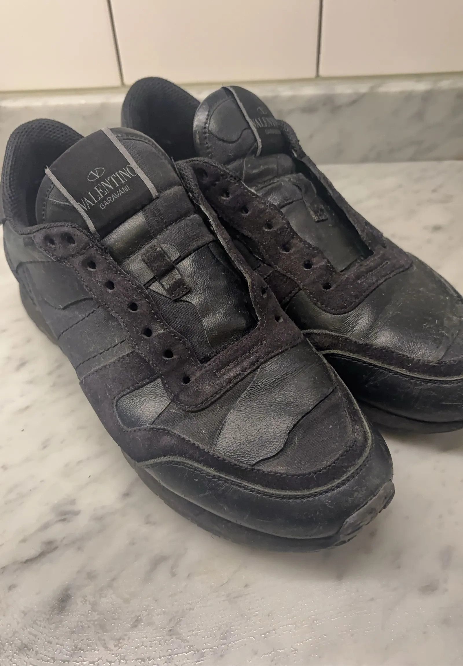 Valentino Valentino Camouflage Noir Rockrunner Sneaker Sneakers Size US 9 / IT 39 - 7 Thumbnail