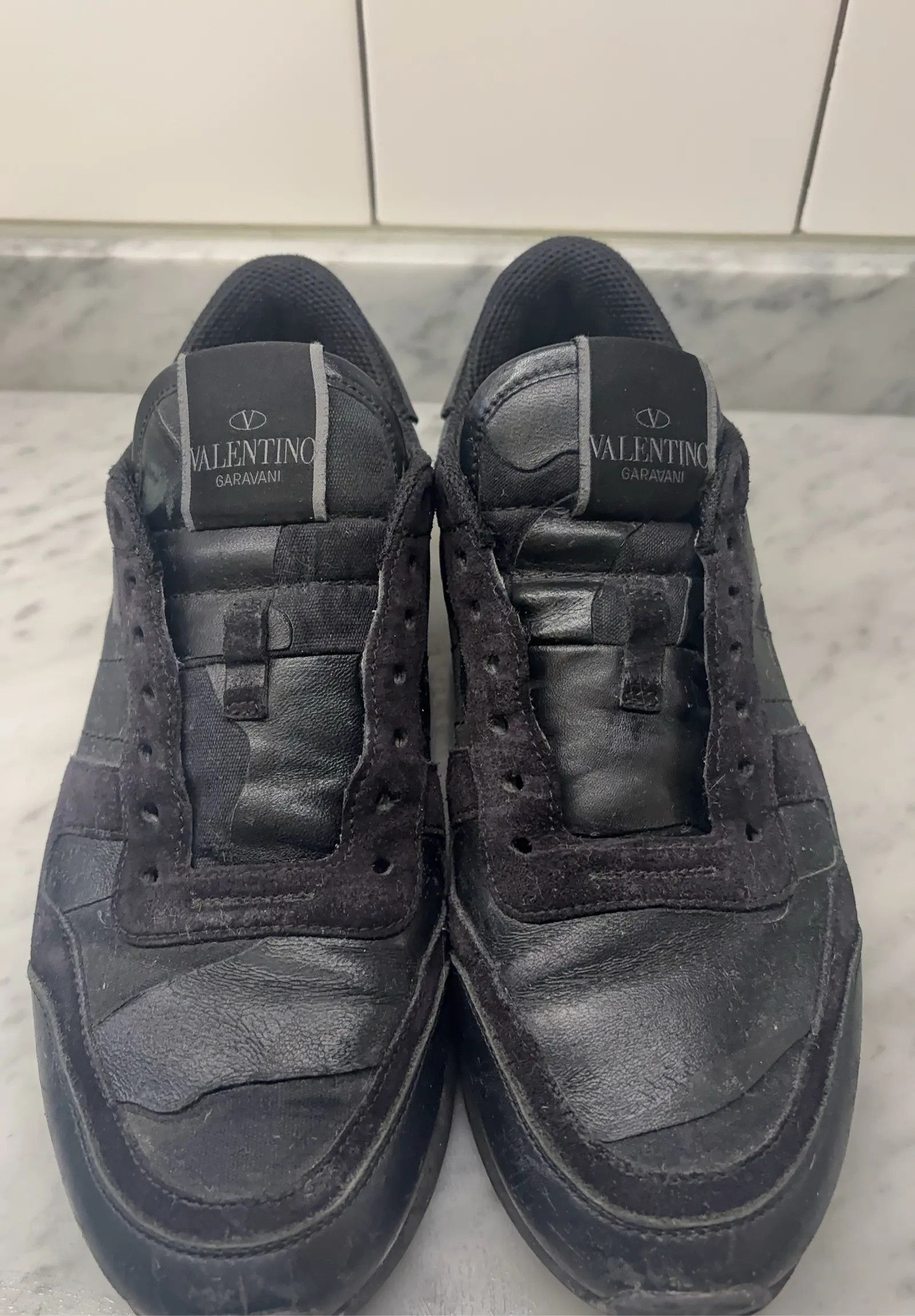 Valentino Valentino Camouflage Noir Rockrunner Sneaker Sneakers Size US 9 / IT 39 - 2 Thumbnail