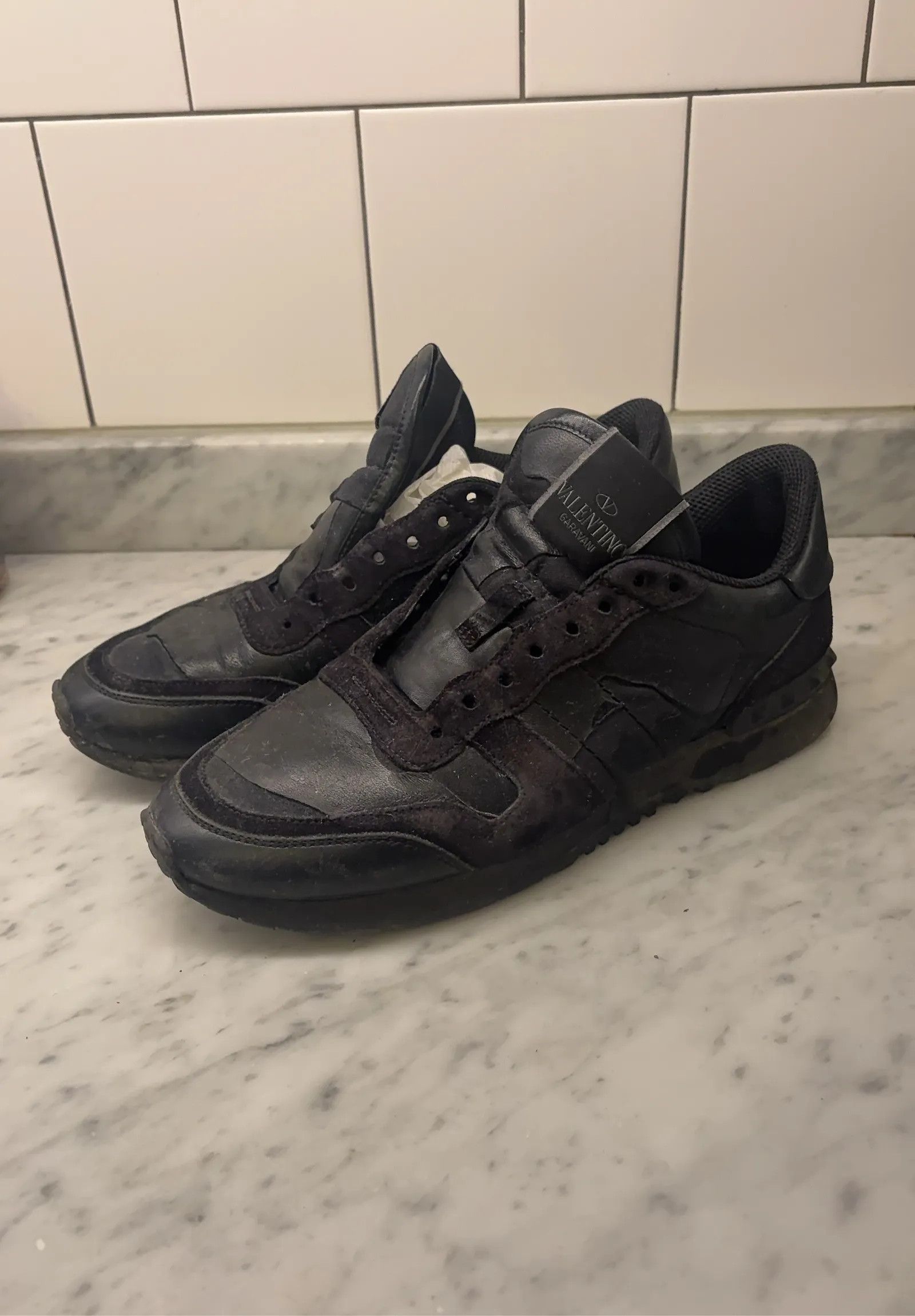Valentino Valentino Camouflage Noir Rockrunner Sneaker Sneakers Size US 9 / IT 39 - 5 Thumbnail