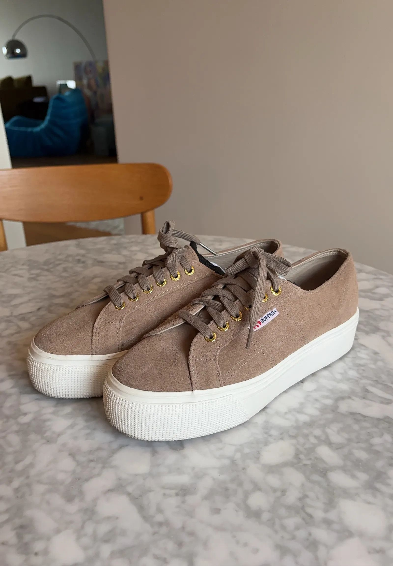 Superga Superga Platform Sneakers, Beige Sneakers Size US 10 / IT 40 - 6 Thumbnail