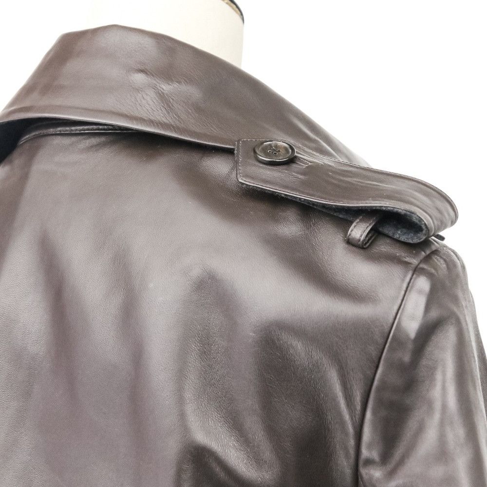 Ralph Lauren Ralph Lauren Ralph Lauren Black Label Leather Melton Trench Coat Leather Outerwear DUTY FREE for USA Size ONE SIZE - 8 Thumbnail