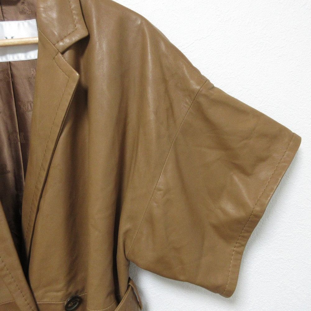 Max Mara MaxMara Max Mara Lamb Leather Short Sleeve Jacket Leather Outerwear DUTY FREE for USA Size ONE SIZE - 5 Thumbnail