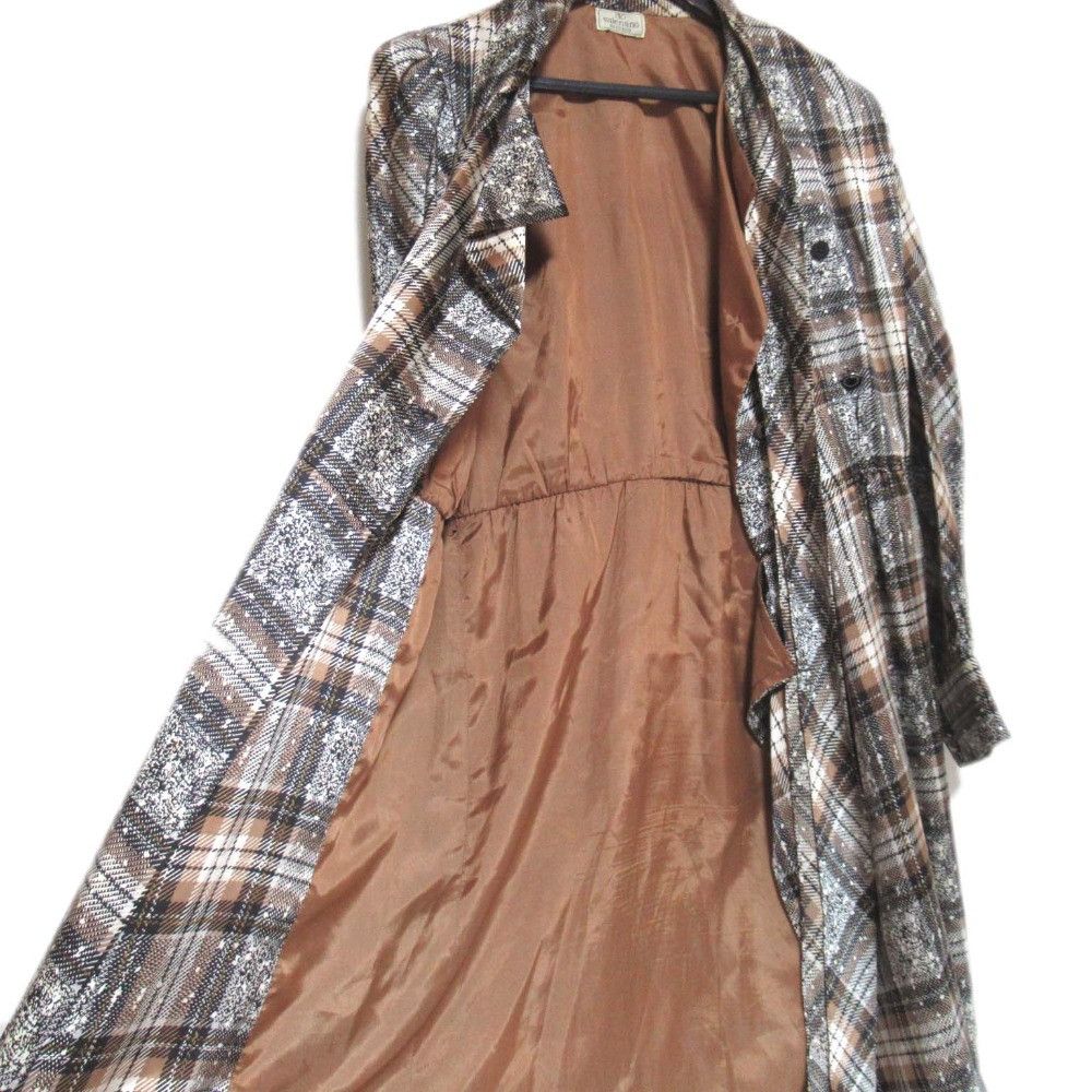 Valentino Valentino Valentino Vintage Check Satin 2way Dress Coat Others Dresses DUTY FREE for USA Size ONE SIZE - 3 Thumbnail