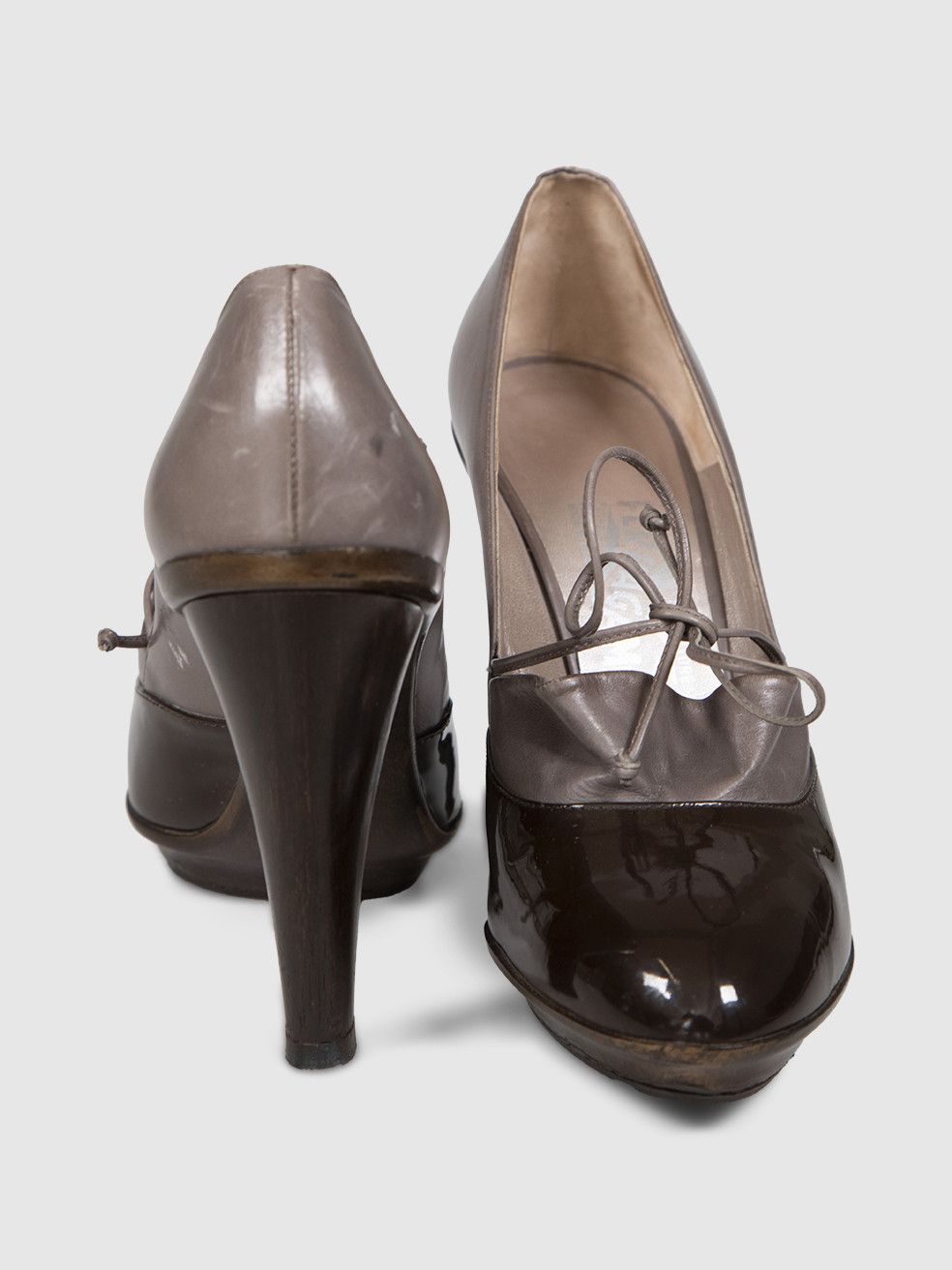 Salvatore Ferragamo Brown Leather Bow Detail Pumps Size US 7 / IT 37 - 4 Thumbnail
