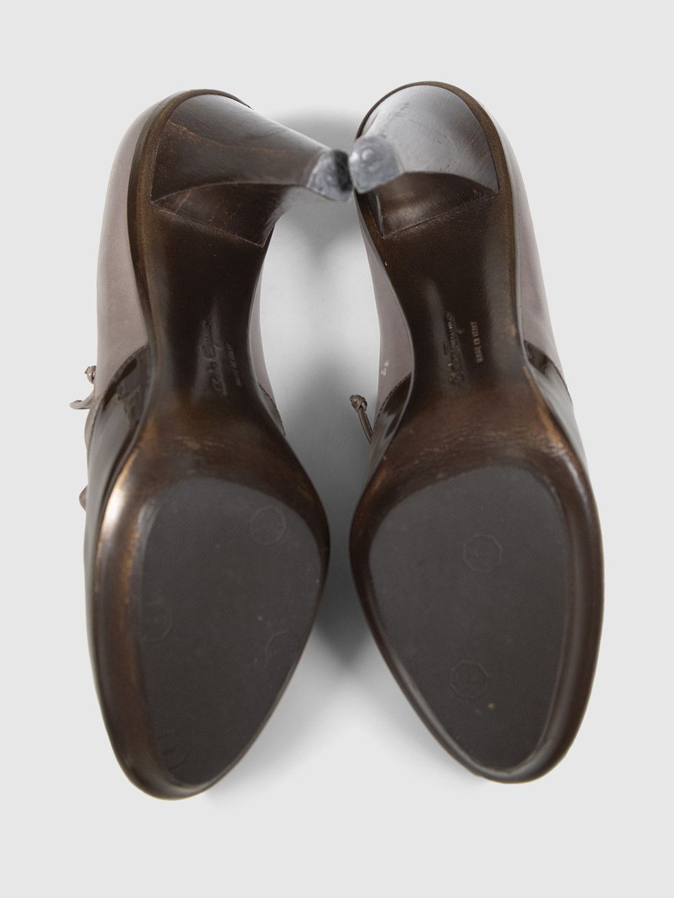 Salvatore Ferragamo Brown Leather Bow Detail Pumps Size US 7 / IT 37 - 5 Thumbnail