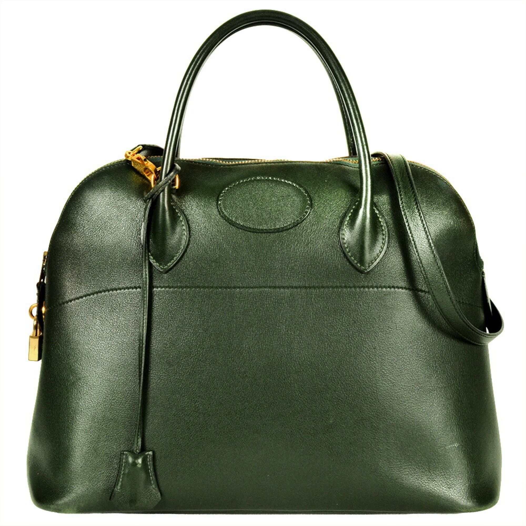 Hermes Hermes Hermès Bolide 35 Handbag, Ardennes, Green, with O-U Stamp Size ONE SIZE - 2 Thumbnail
