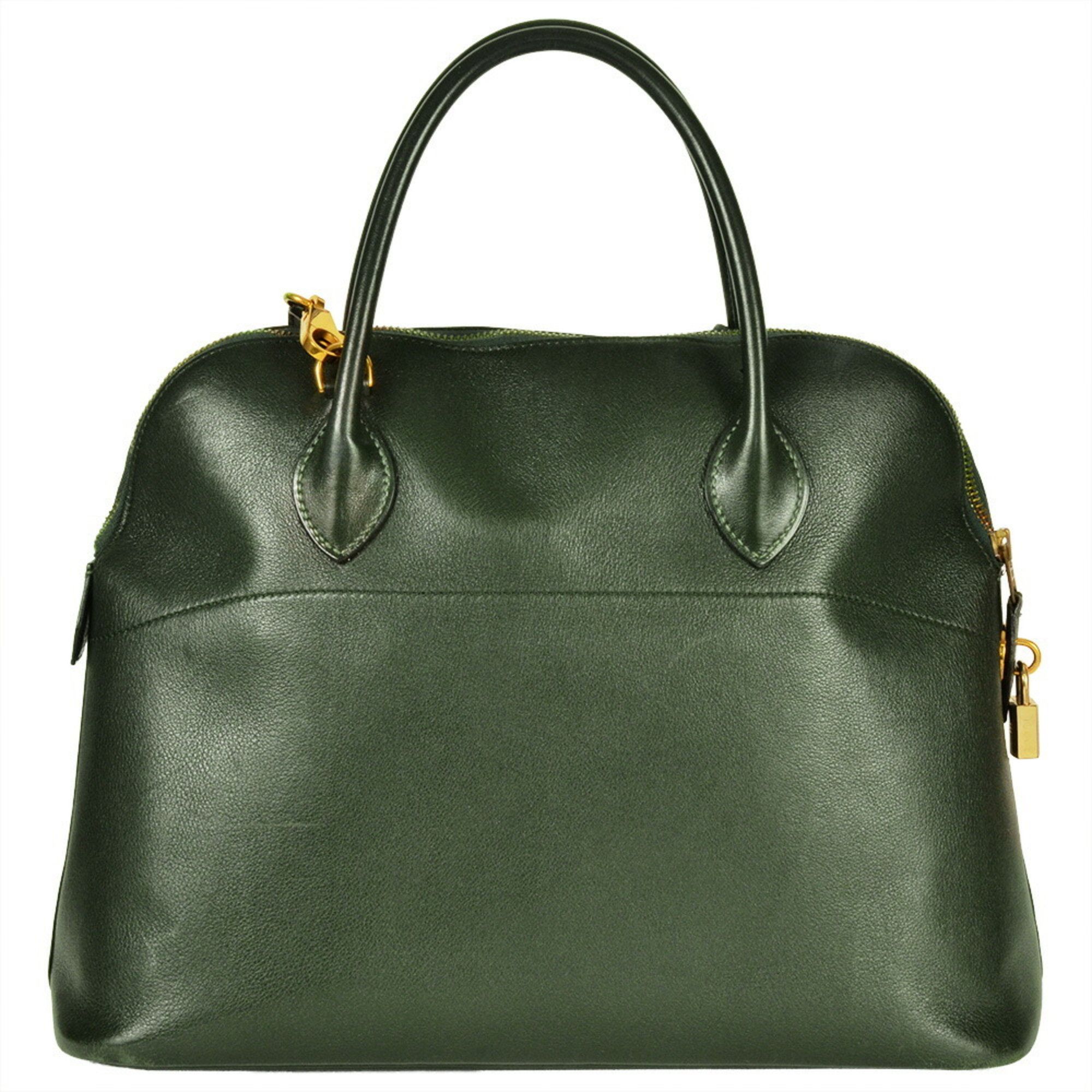Hermes Hermes Hermès Bolide 35 Handbag, Ardennes, Green, with O-U Stamp Size ONE SIZE - 4 Thumbnail