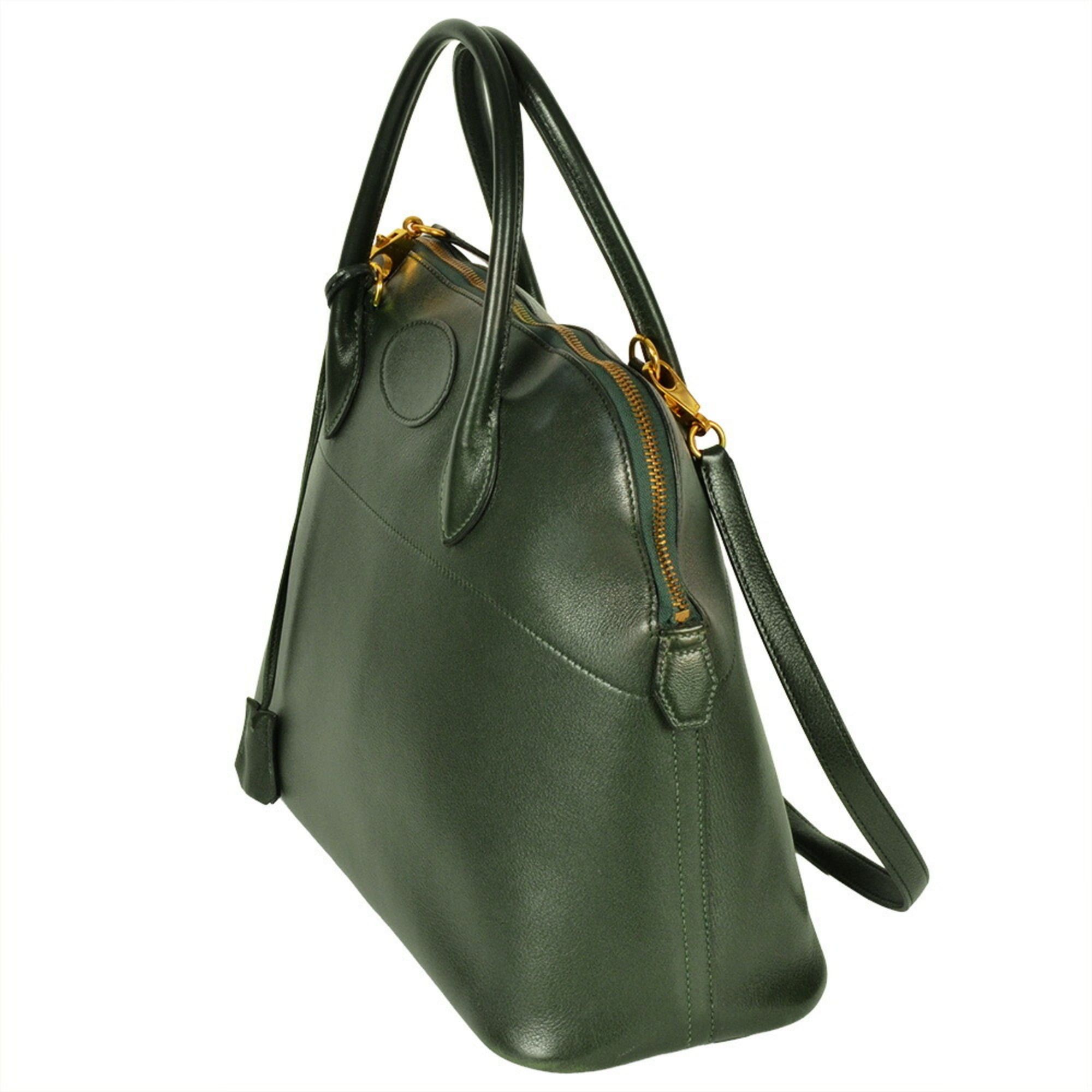 Hermes Hermes Hermès Bolide 35 Handbag, Ardennes, Green, with O-U Stamp Size ONE SIZE - 3 Thumbnail