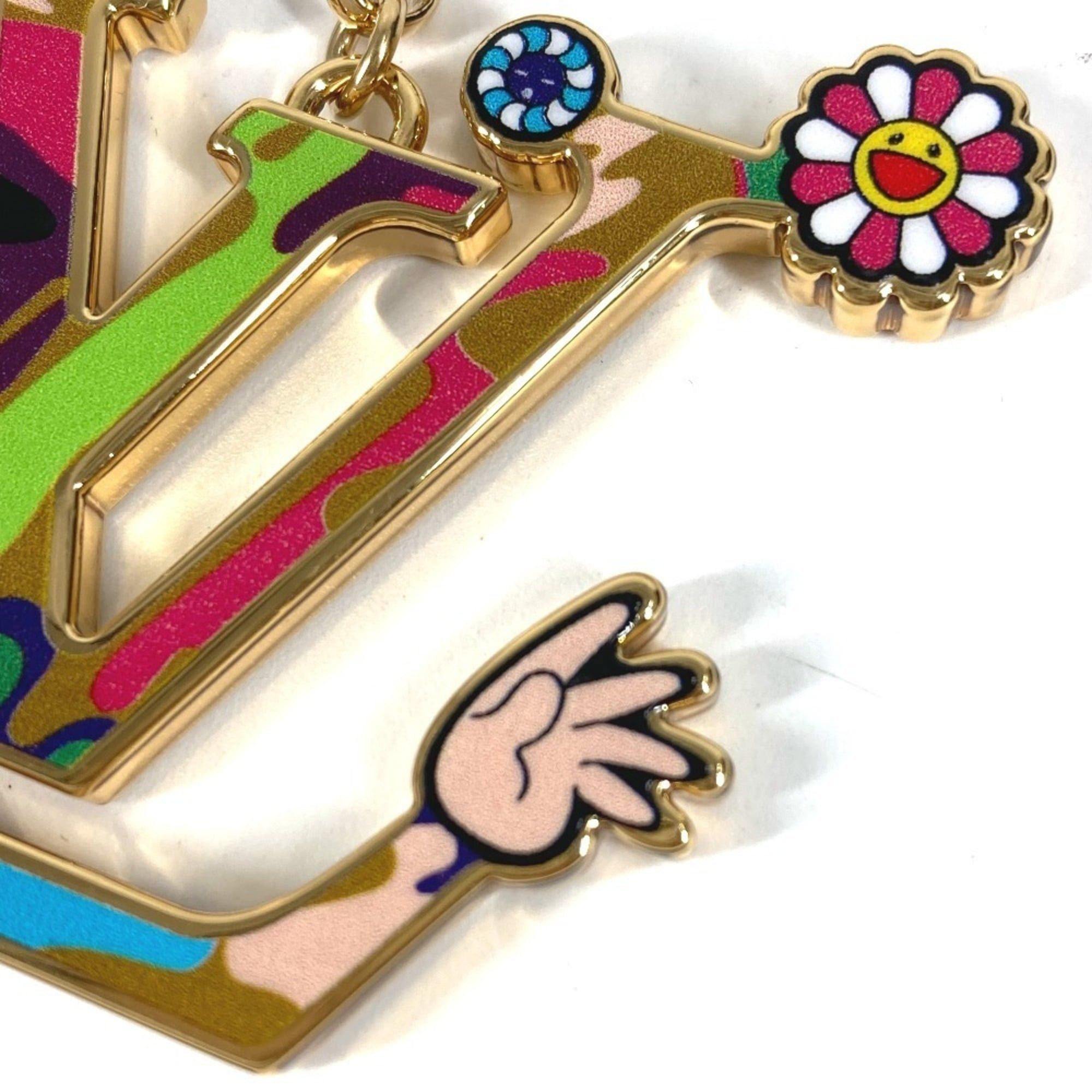 Louis Vuitton LOUIS VUITTON M02468 LV Logo LV×TM Takashi Murakami Keychain, Iconic Superflat Bag Charm Metal, Men's and Women's, Multicolor Size ONE SIZE - 4 Thumbnail