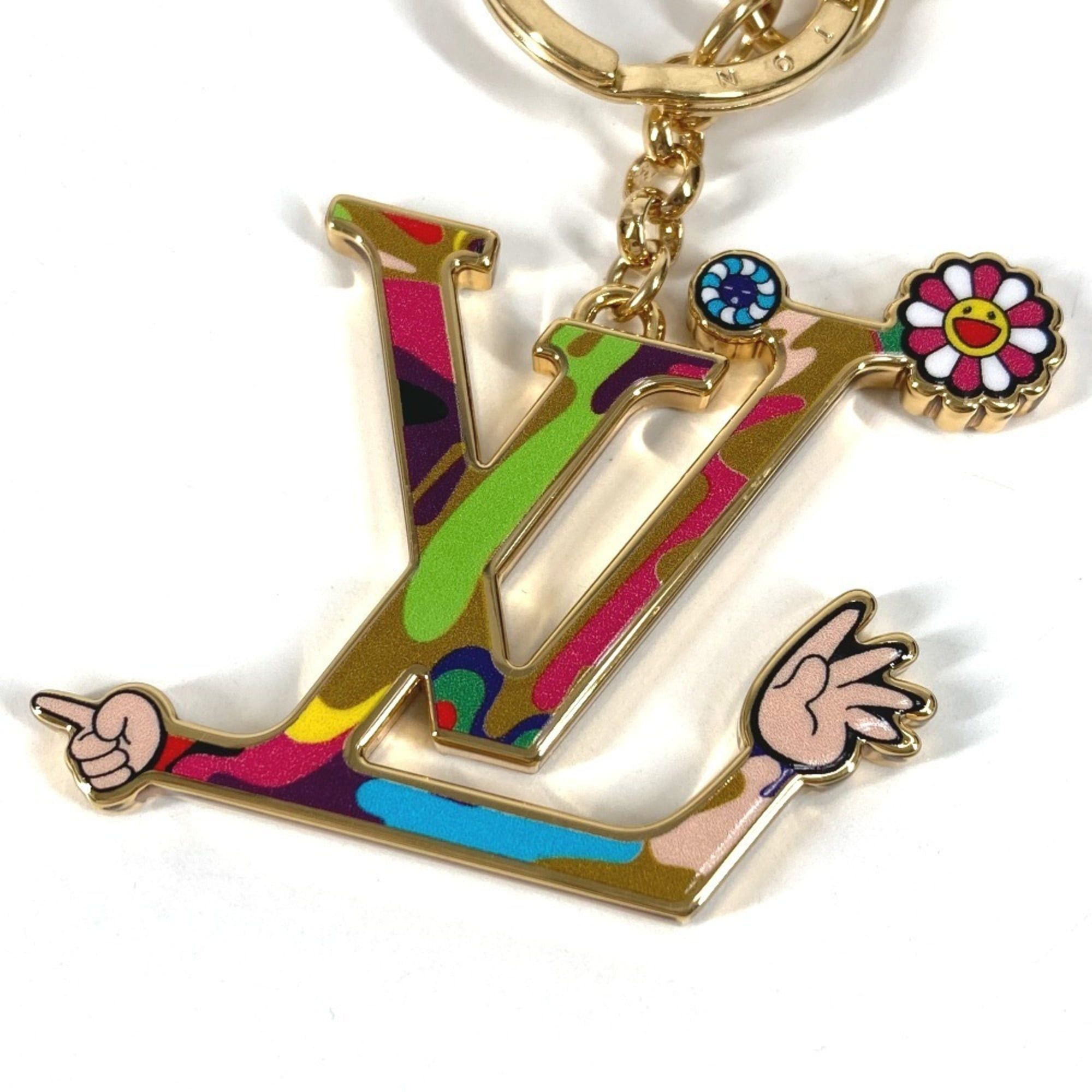 Louis Vuitton LOUIS VUITTON M02468 LV Logo LV×TM Takashi Murakami Keychain, Iconic Superflat Bag Charm Metal, Men's and Women's, Multicolor Size ONE SIZE - 3 Thumbnail