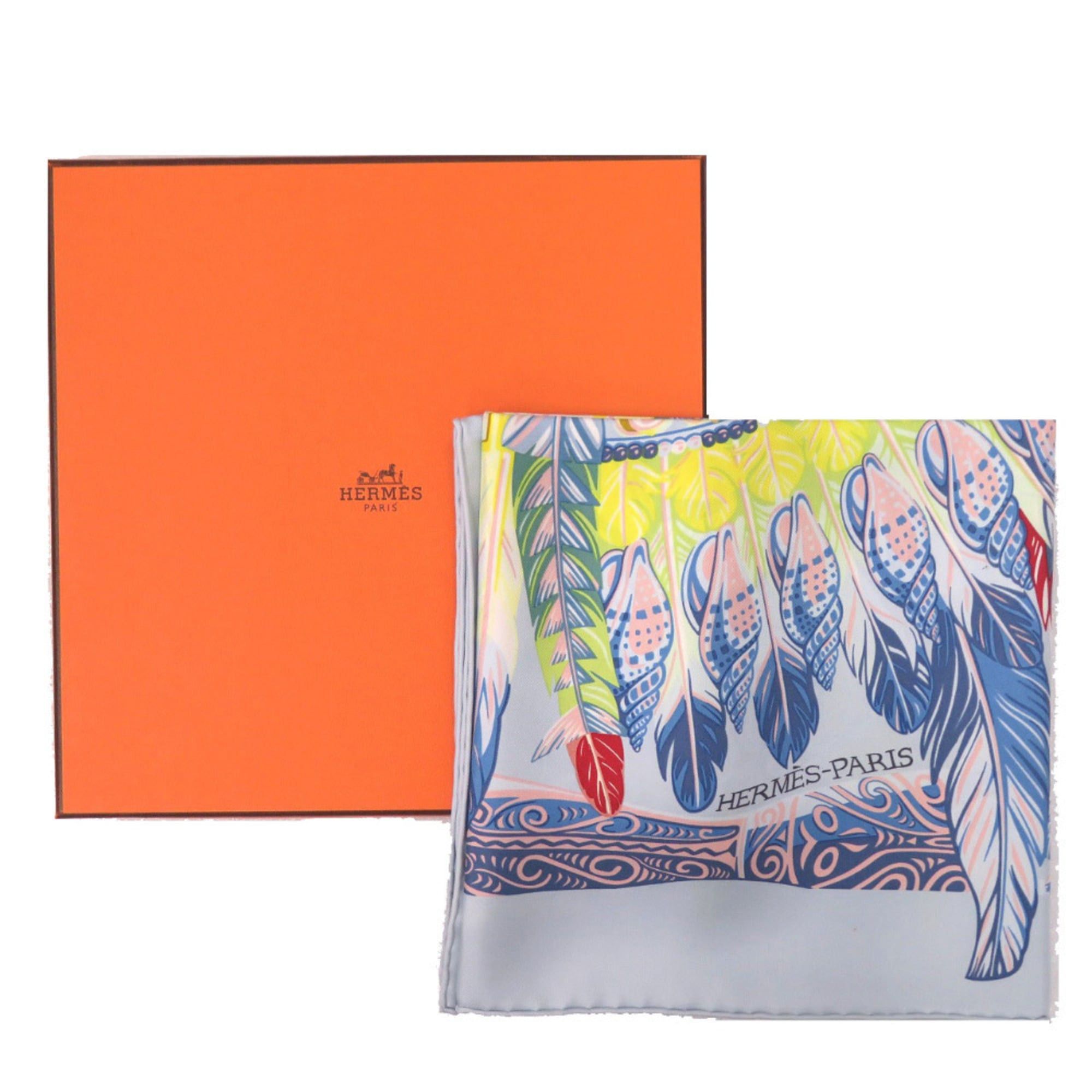Hermes Hermes Unused Hermès Carré 90 Danse Pacific Silk Scarf/Muffler 0771 Size ONE SIZE - 2 Thumbnail