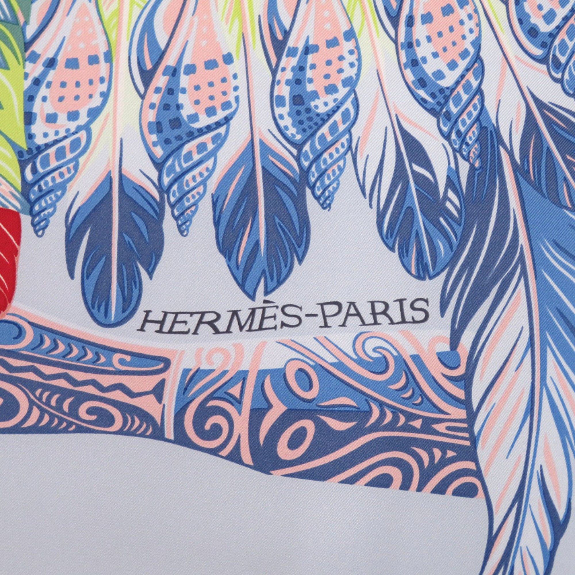 Hermes Hermes Unused Hermès Carré 90 Danse Pacific Silk Scarf/Muffler 0771 Size ONE SIZE - 3 Thumbnail