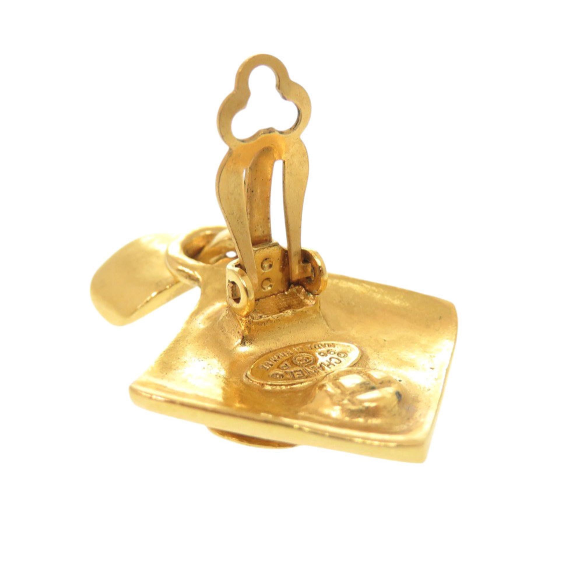 Chanel Excellent condition Chanel vintage Coco Mark metal gold earrings 0267 Size ONE SIZE - 8 Thumbnail