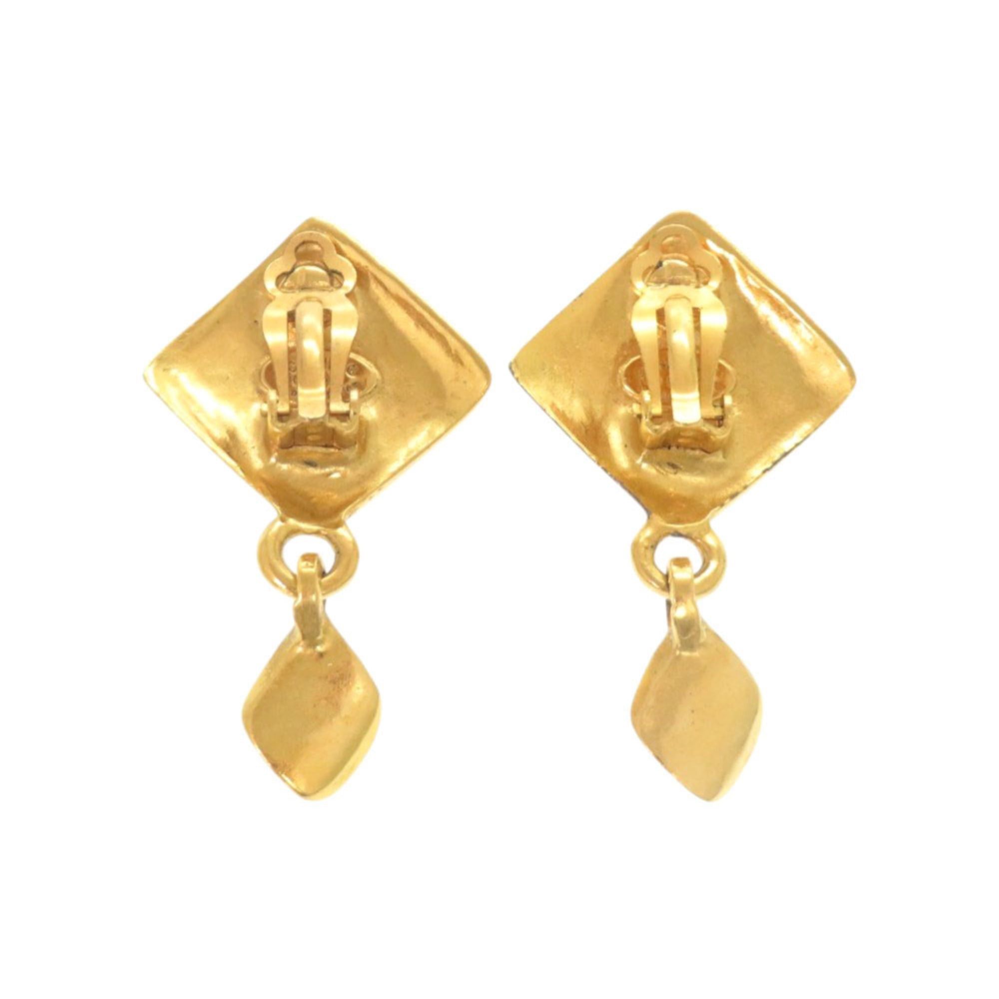 Chanel Excellent condition Chanel vintage Coco Mark metal gold earrings 0267 Size ONE SIZE - 2 Thumbnail