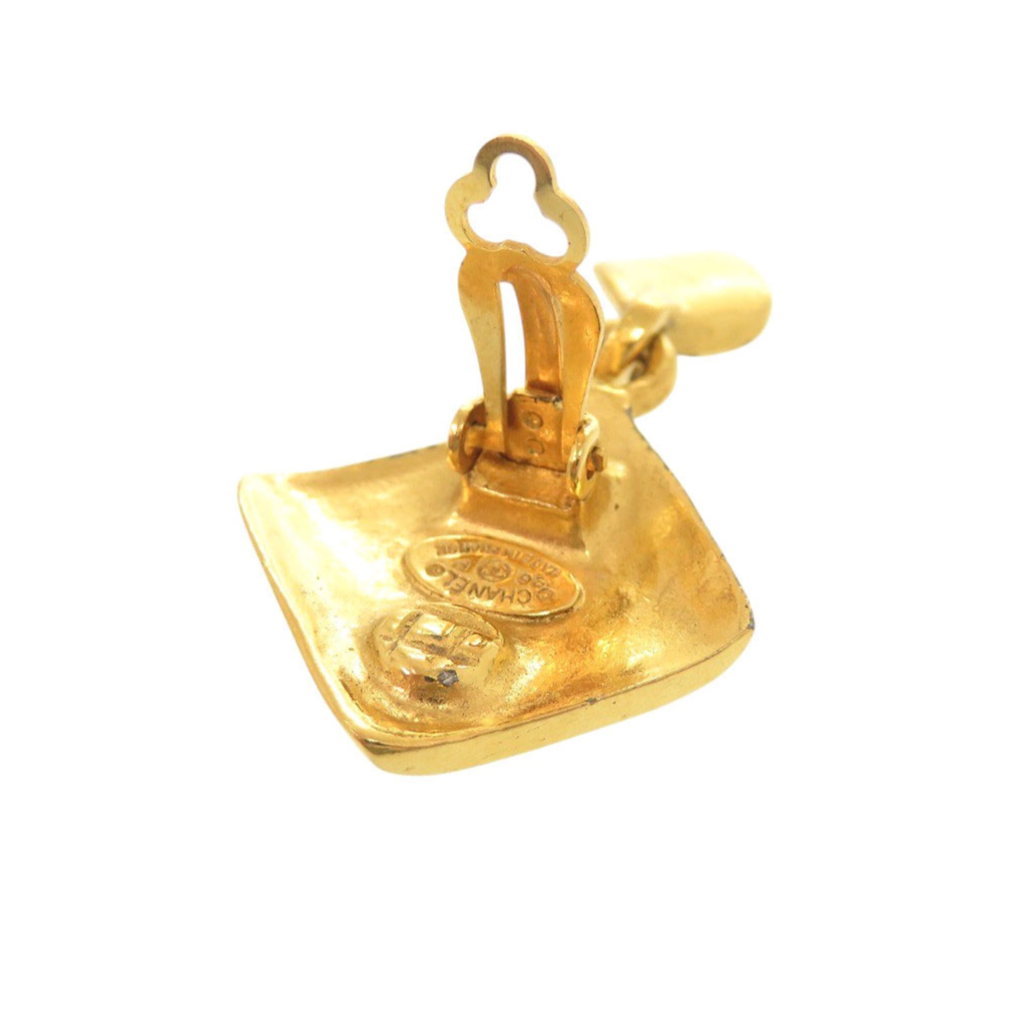 Chanel Excellent condition Chanel vintage Coco Mark metal gold earrings 0267 Size ONE SIZE - 9 Thumbnail