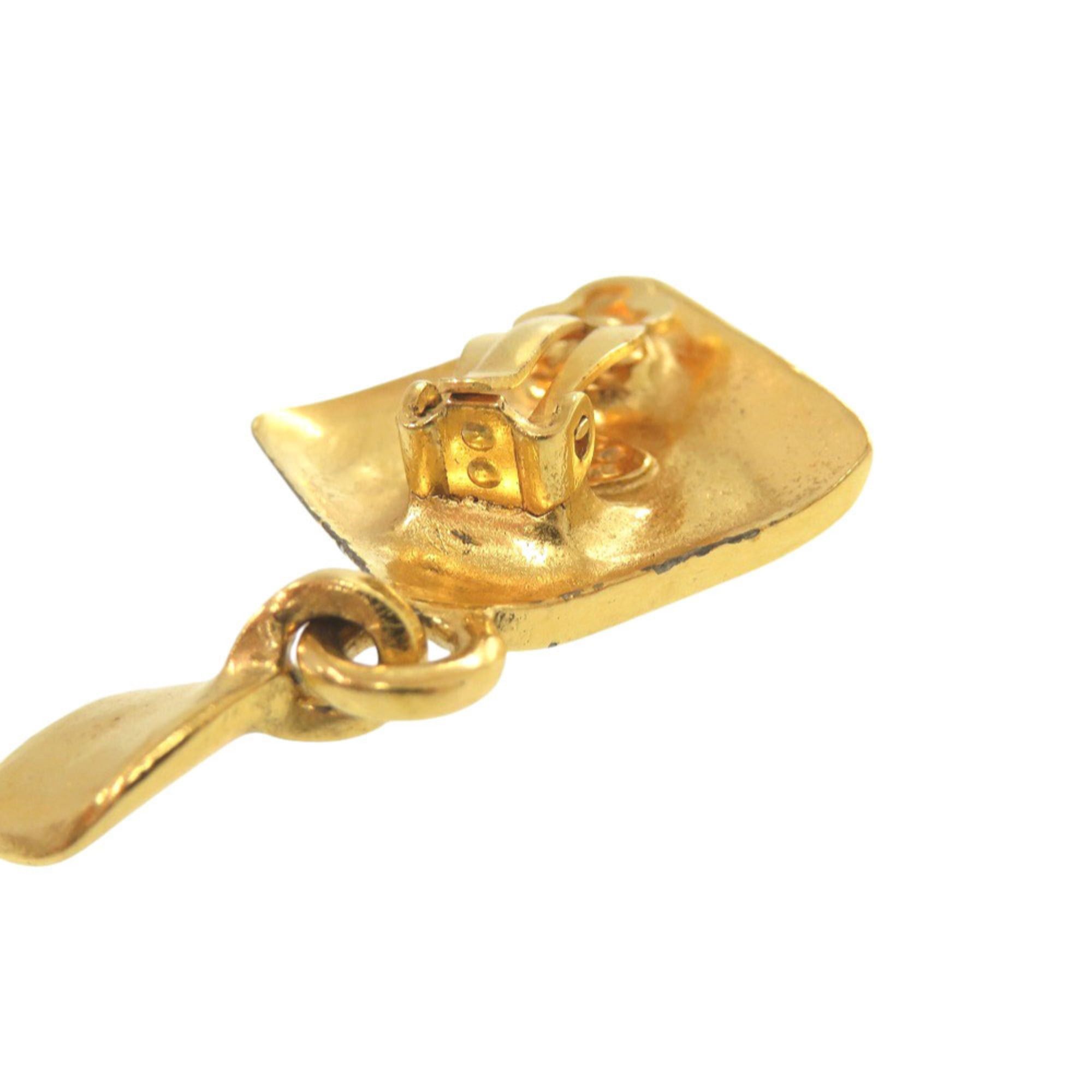 Chanel Excellent condition Chanel vintage Coco Mark metal gold earrings 0267 Size ONE SIZE - 4 Thumbnail