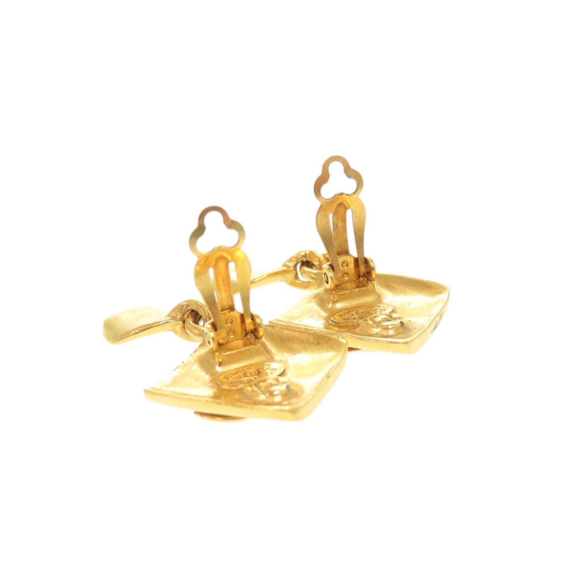 Chanel Excellent condition Chanel vintage Coco Mark metal gold earrings 0267 Size ONE SIZE - 3 Thumbnail