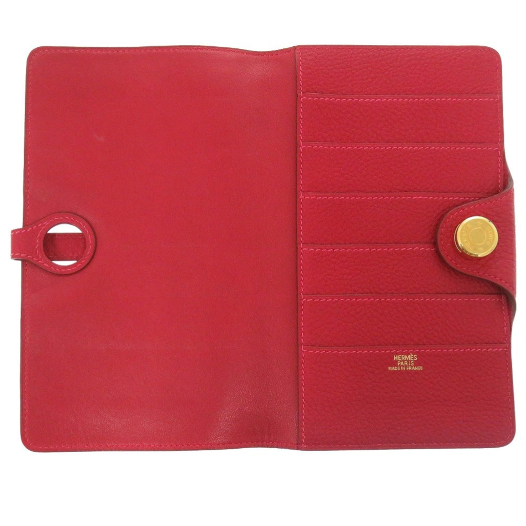 Hermes Excellent condition Hermes Dogon MM Togo red long wallet 0026 Size ONE SIZE - 5 Thumbnail