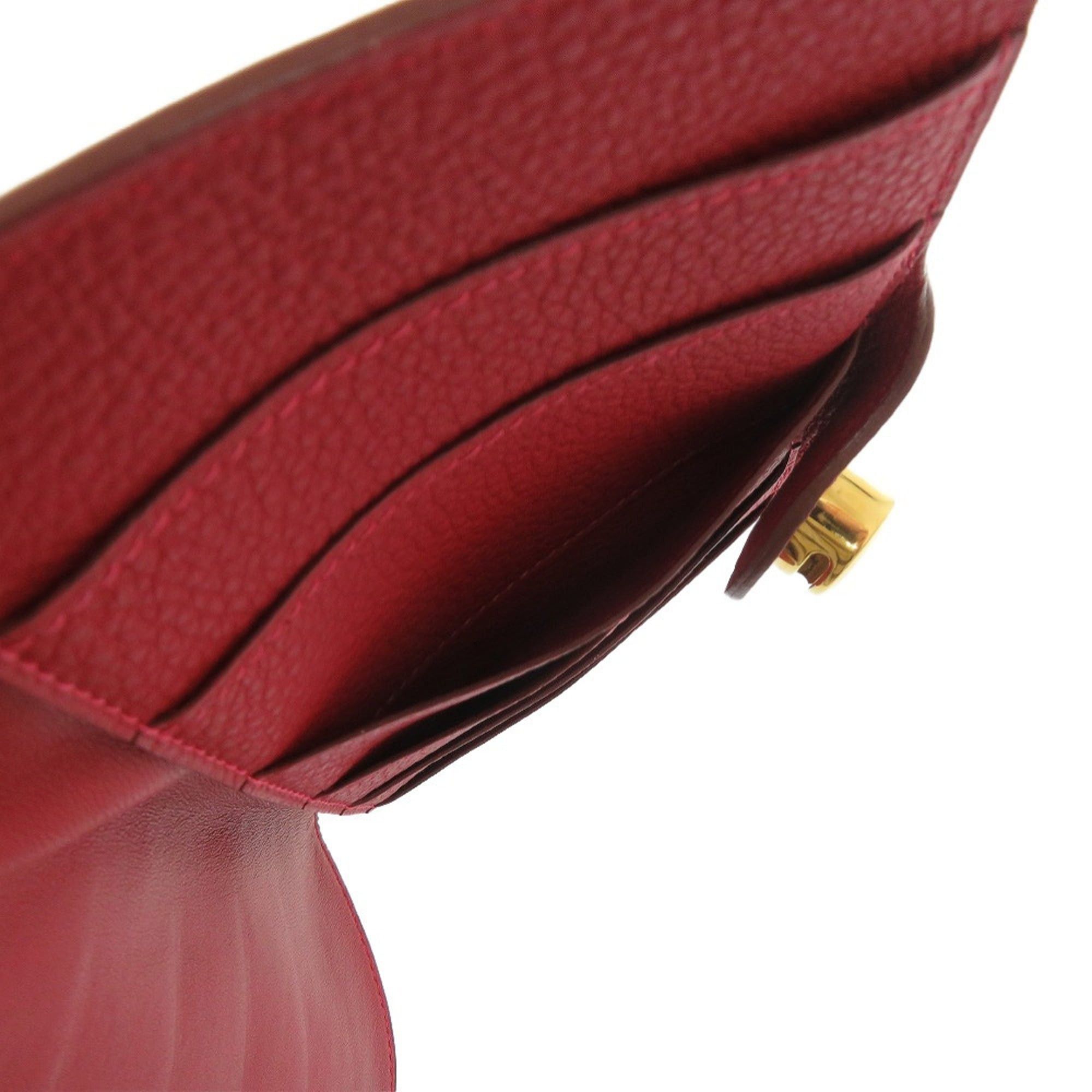 Hermes Excellent condition Hermes Dogon MM Togo red long wallet 0026 Size ONE SIZE - 8 Thumbnail