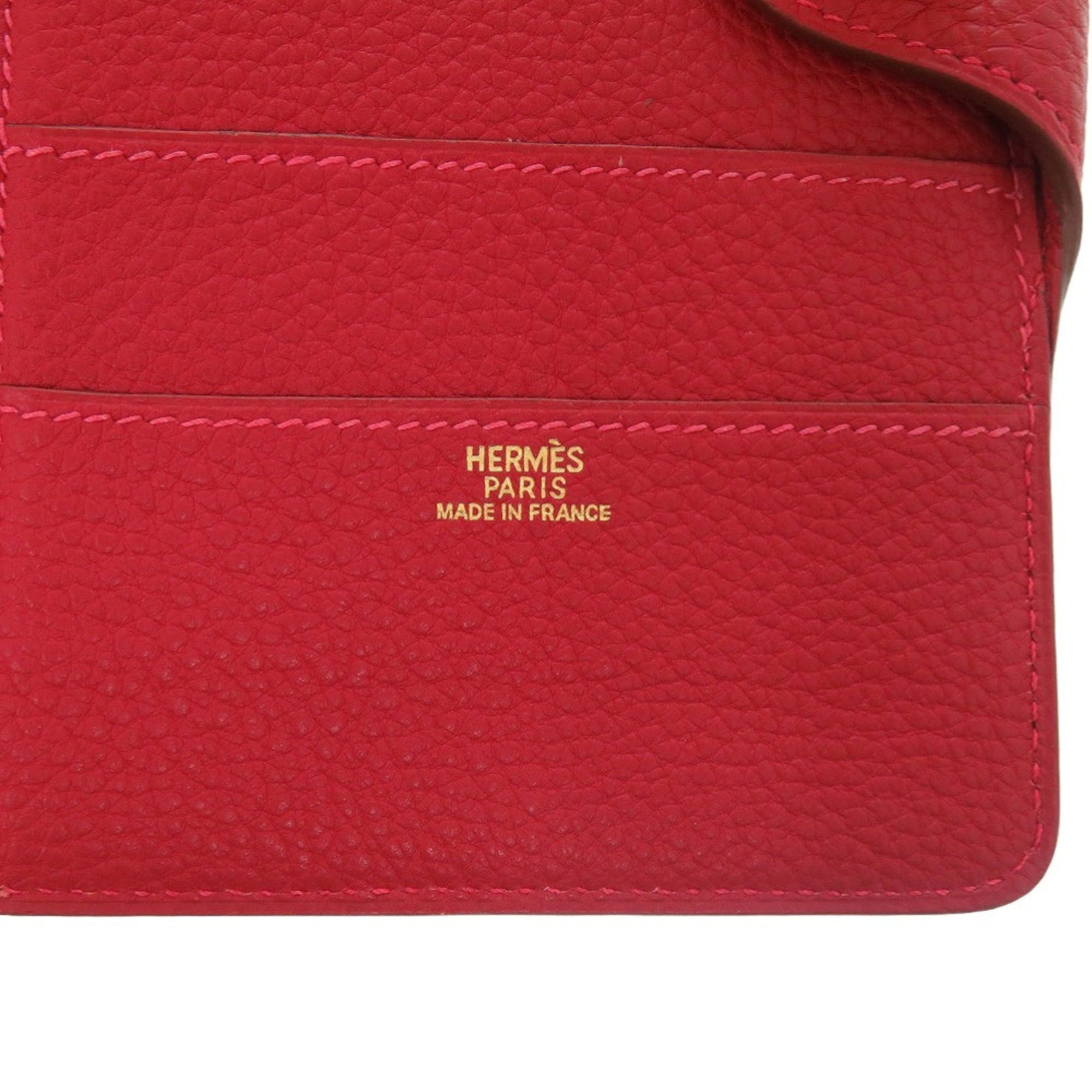Hermes Excellent condition Hermes Dogon MM Togo red long wallet 0026 Size ONE SIZE - 6 Thumbnail