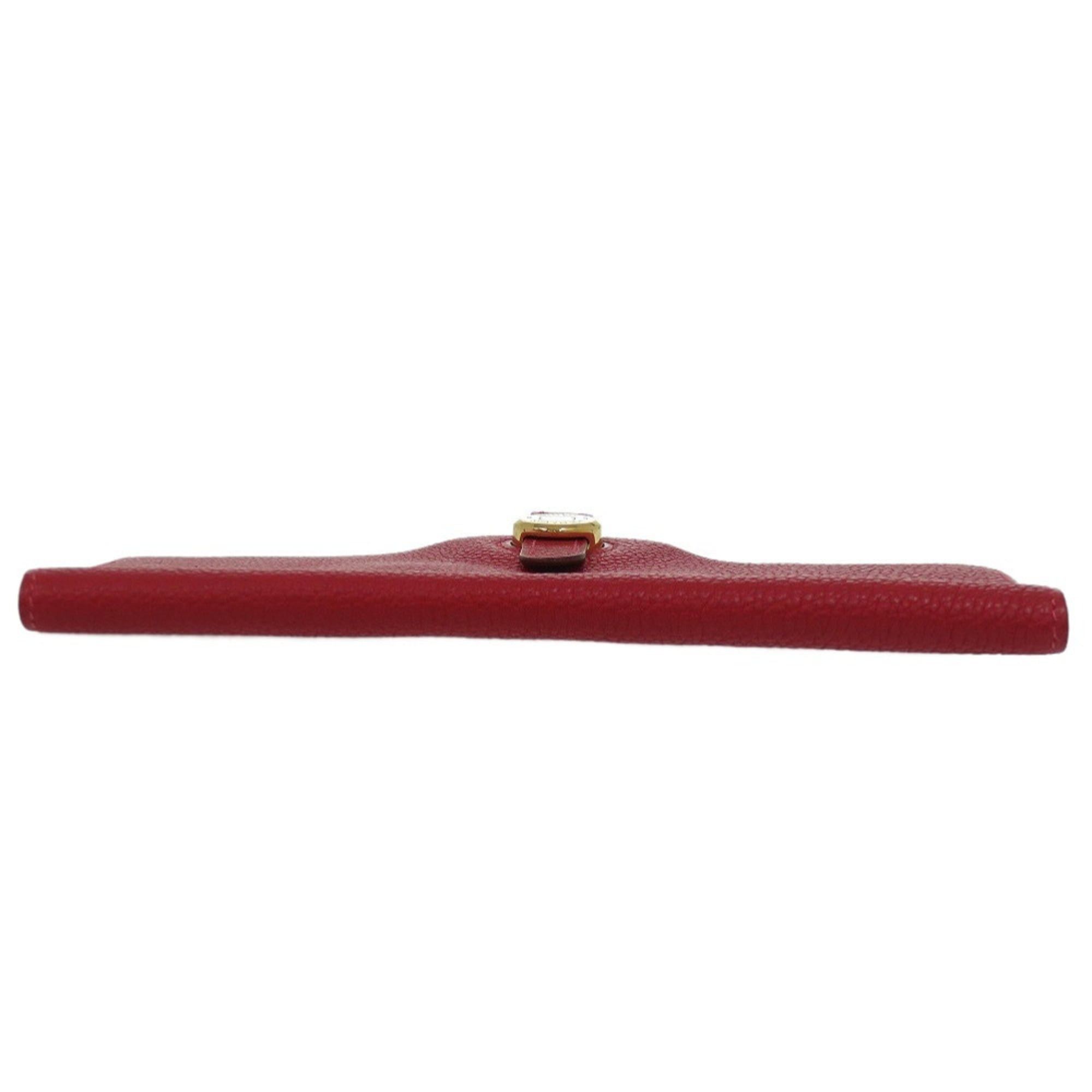 Hermes Excellent condition Hermes Dogon MM Togo red long wallet 0026 Size ONE SIZE - 3 Thumbnail