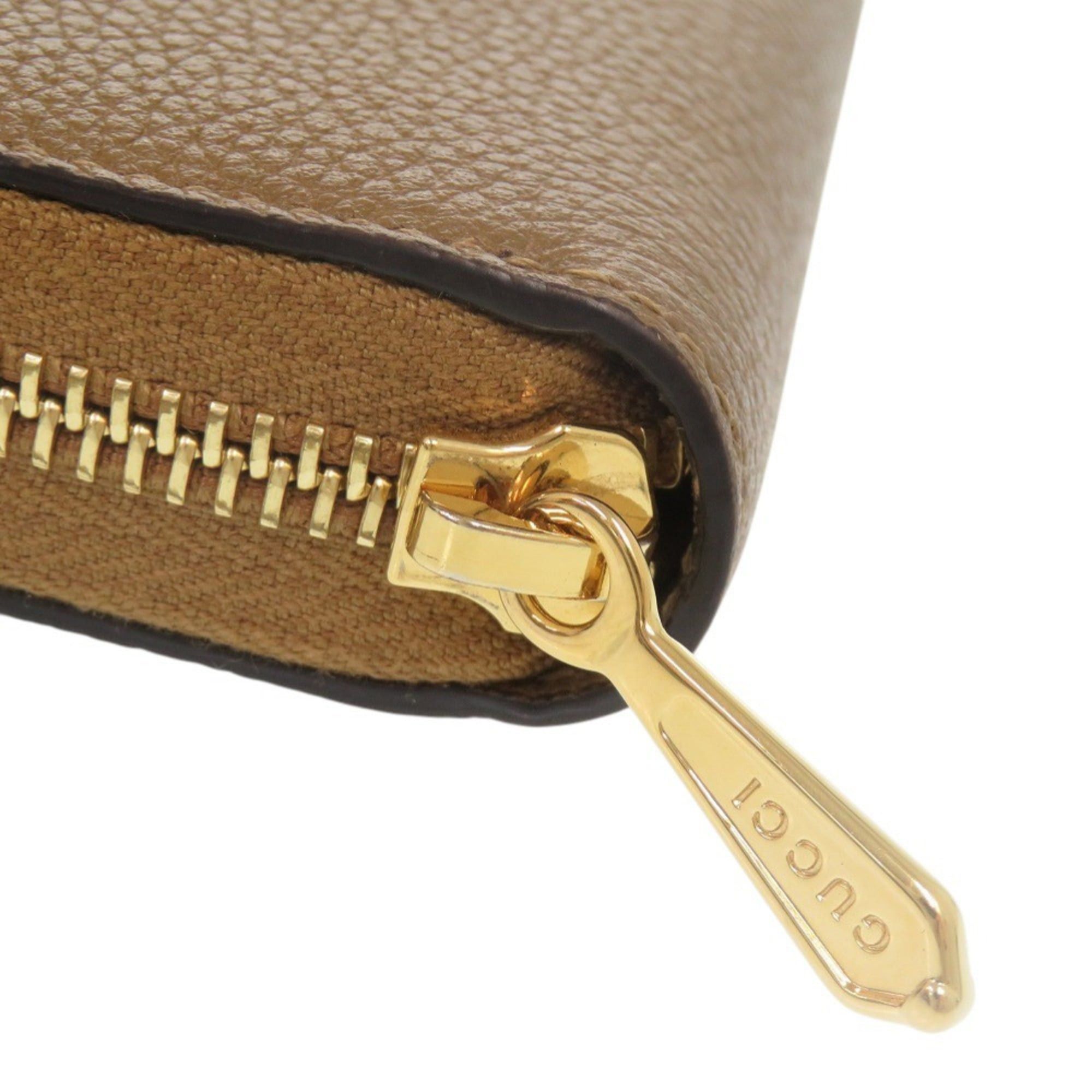 Gucci Like new Gucci Zumi 570661 leather brown round zip long wallet 0061 Size ONE SIZE - 9 Thumbnail