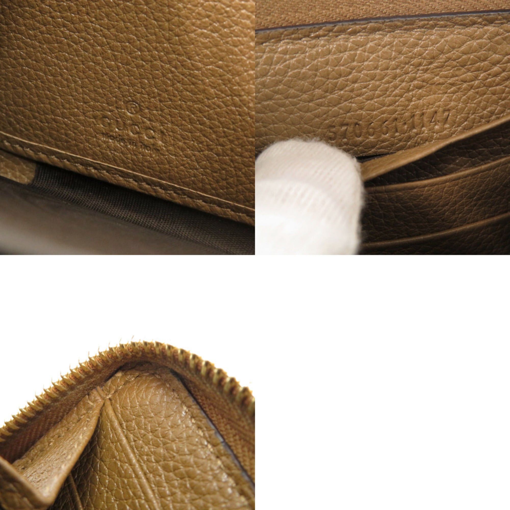 Gucci Like new Gucci Zumi 570661 leather brown round zip long wallet 0061 Size ONE SIZE - 10 Thumbnail