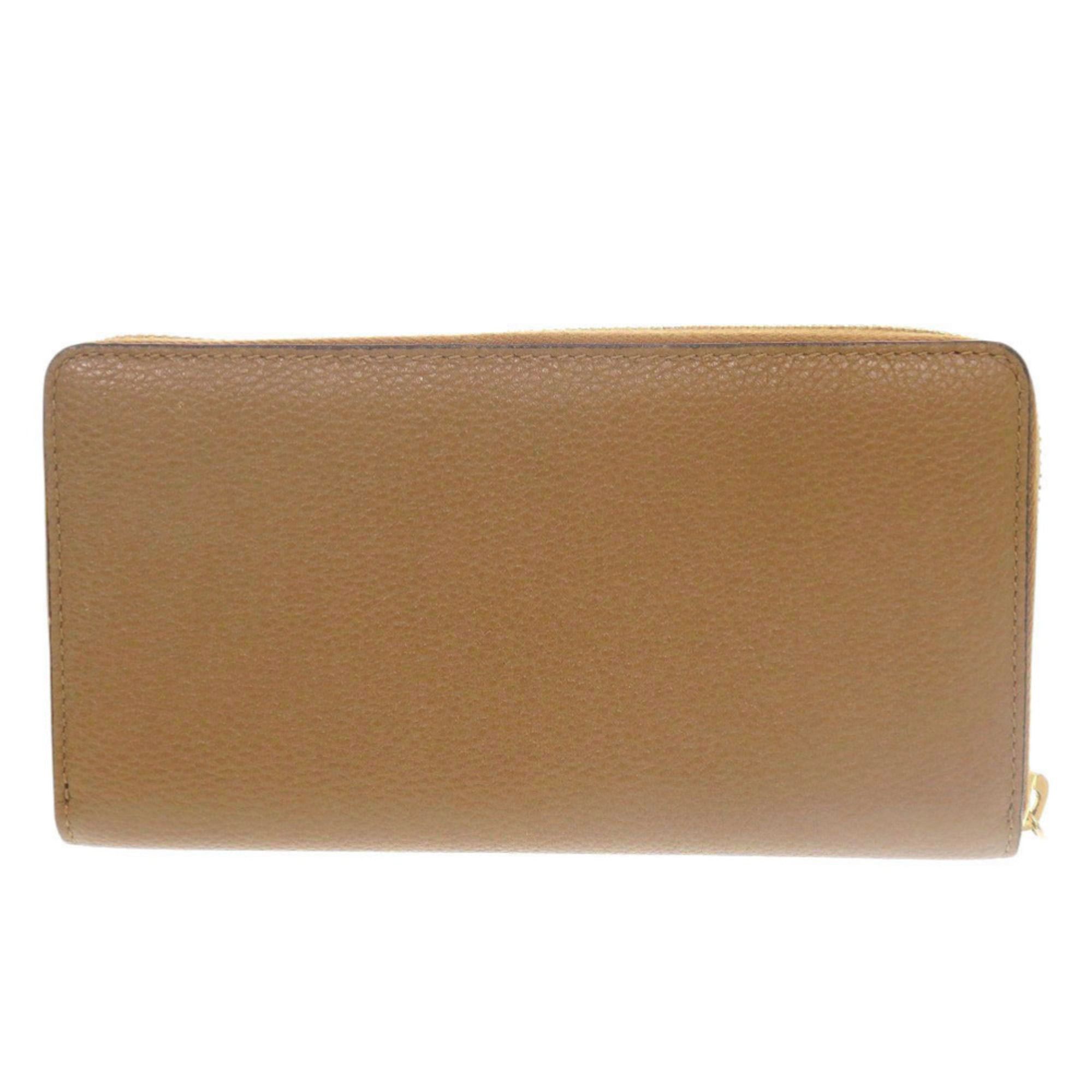 Gucci Like new Gucci Zumi 570661 leather brown round zip long wallet 0061 Size ONE SIZE - 3 Thumbnail