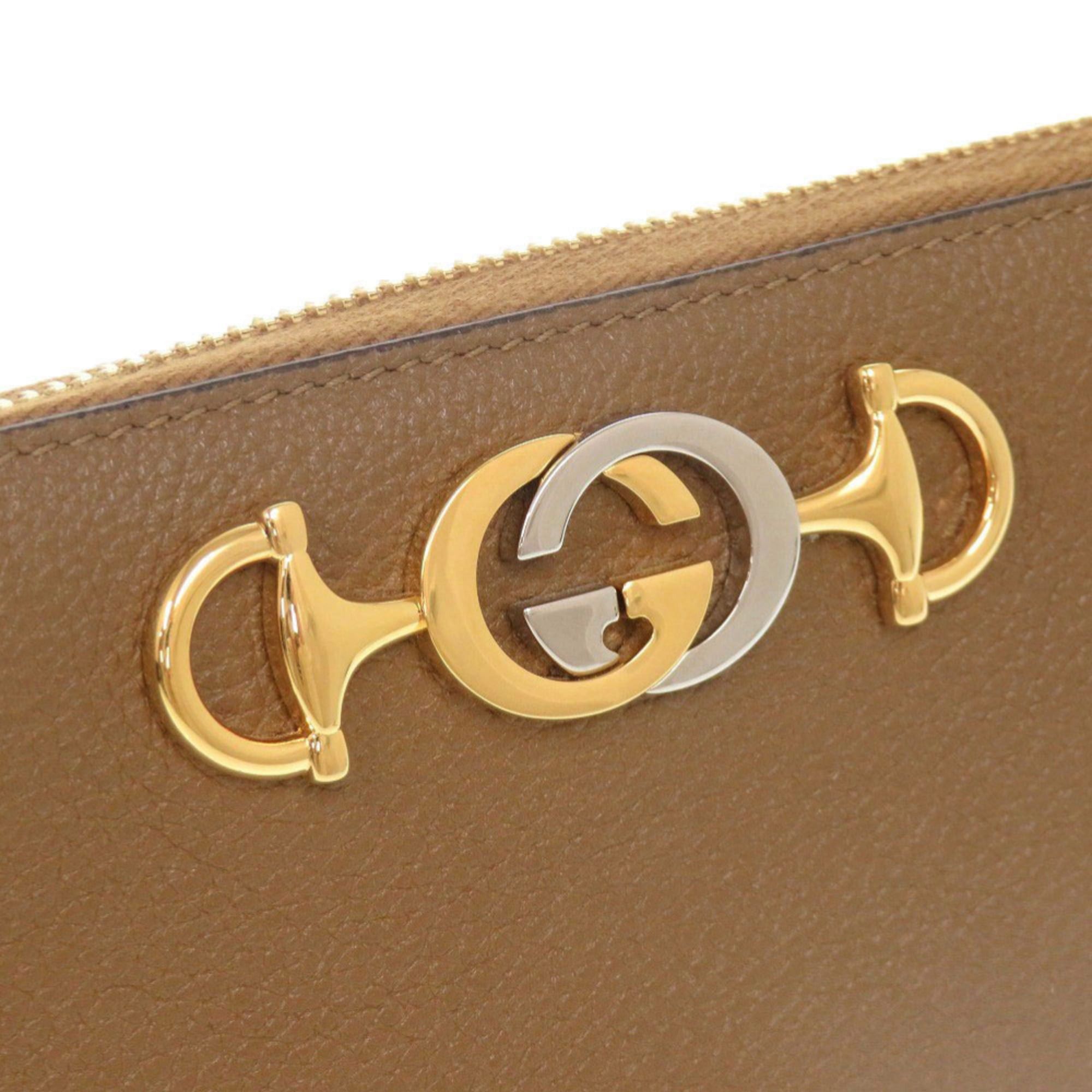 Gucci Like new Gucci Zumi 570661 leather brown round zip long wallet 0061 Size ONE SIZE - 8 Thumbnail