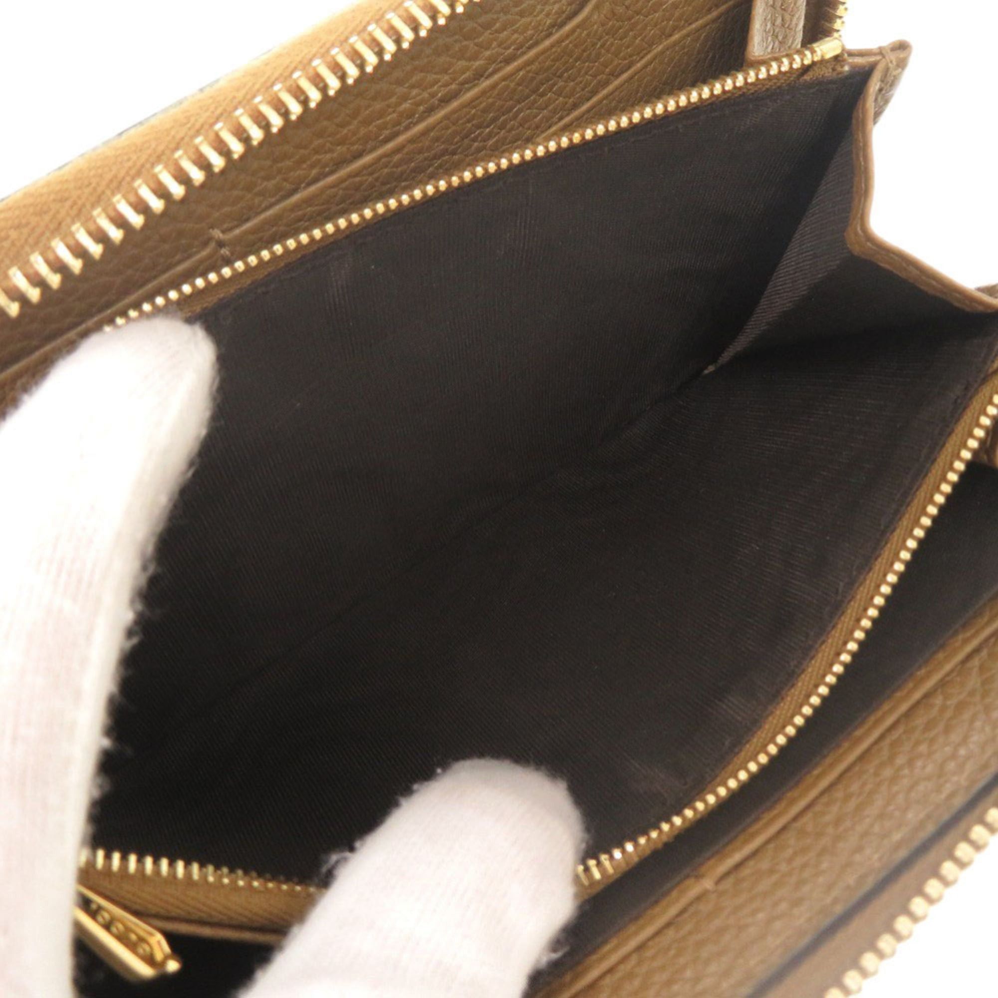 Gucci Like new Gucci Zumi 570661 leather brown round zip long wallet 0061 Size ONE SIZE - 6 Thumbnail