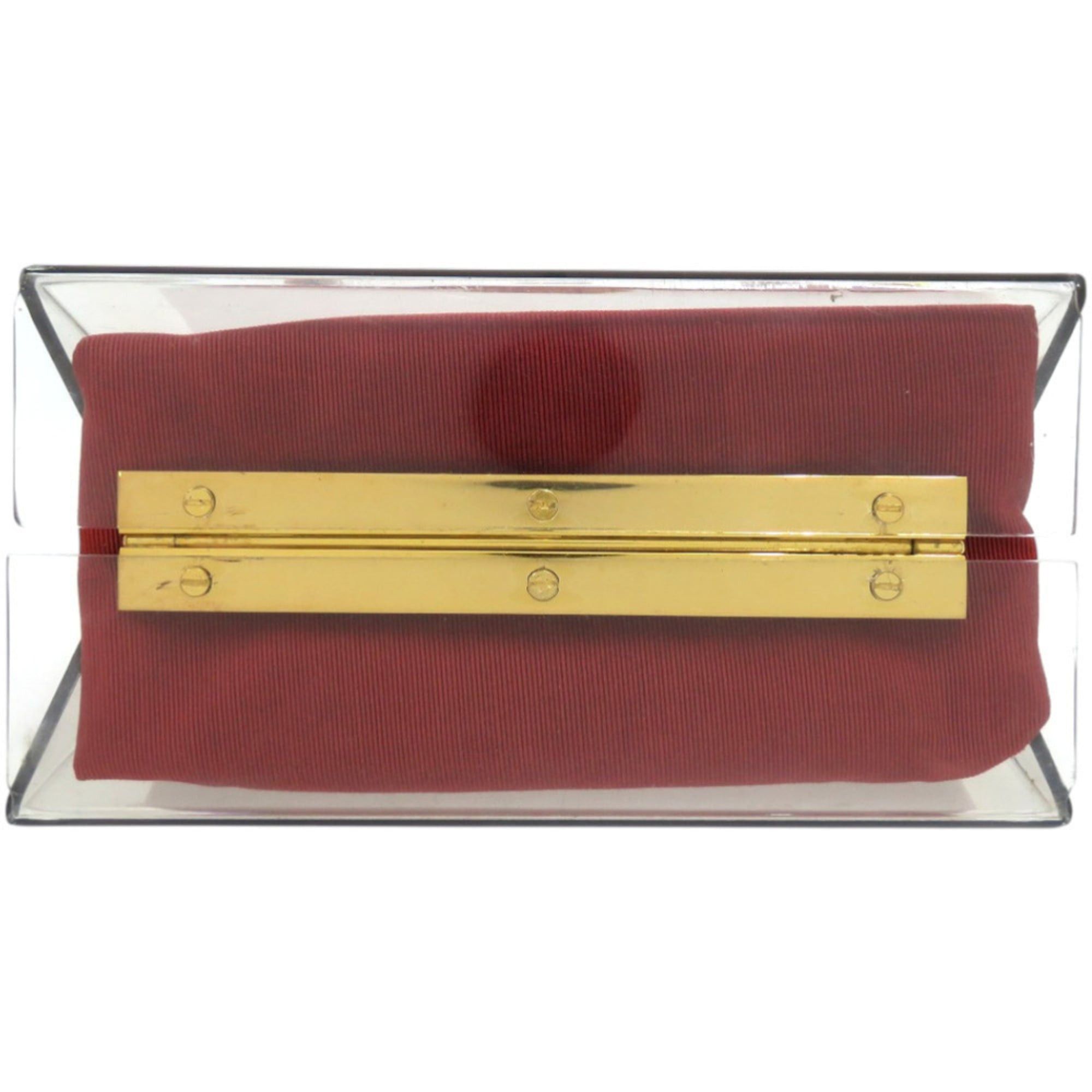 Salvatore Ferragamo Salvatore Ferragamo Gancini 215262 Acrylic Metal Clear Handbag 0622 Size ONE SIZE - 6 Thumbnail