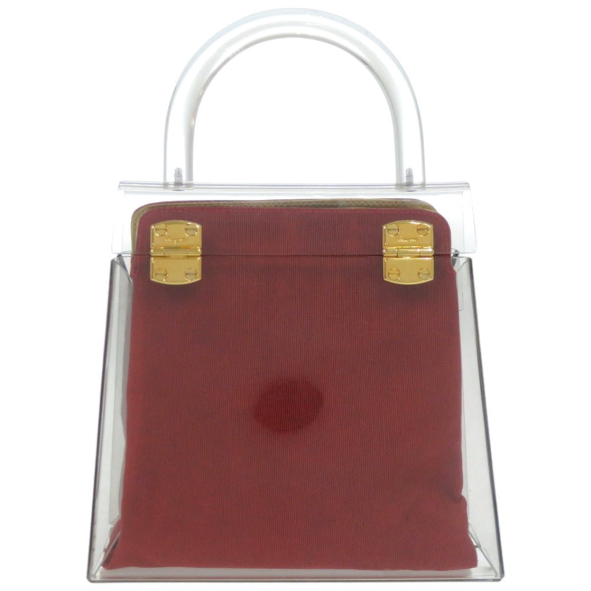 Salvatore Ferragamo Salvatore Ferragamo Gancini 215262 Acrylic Metal Clear Handbag 0622 Size ONE SIZE - 3 Thumbnail