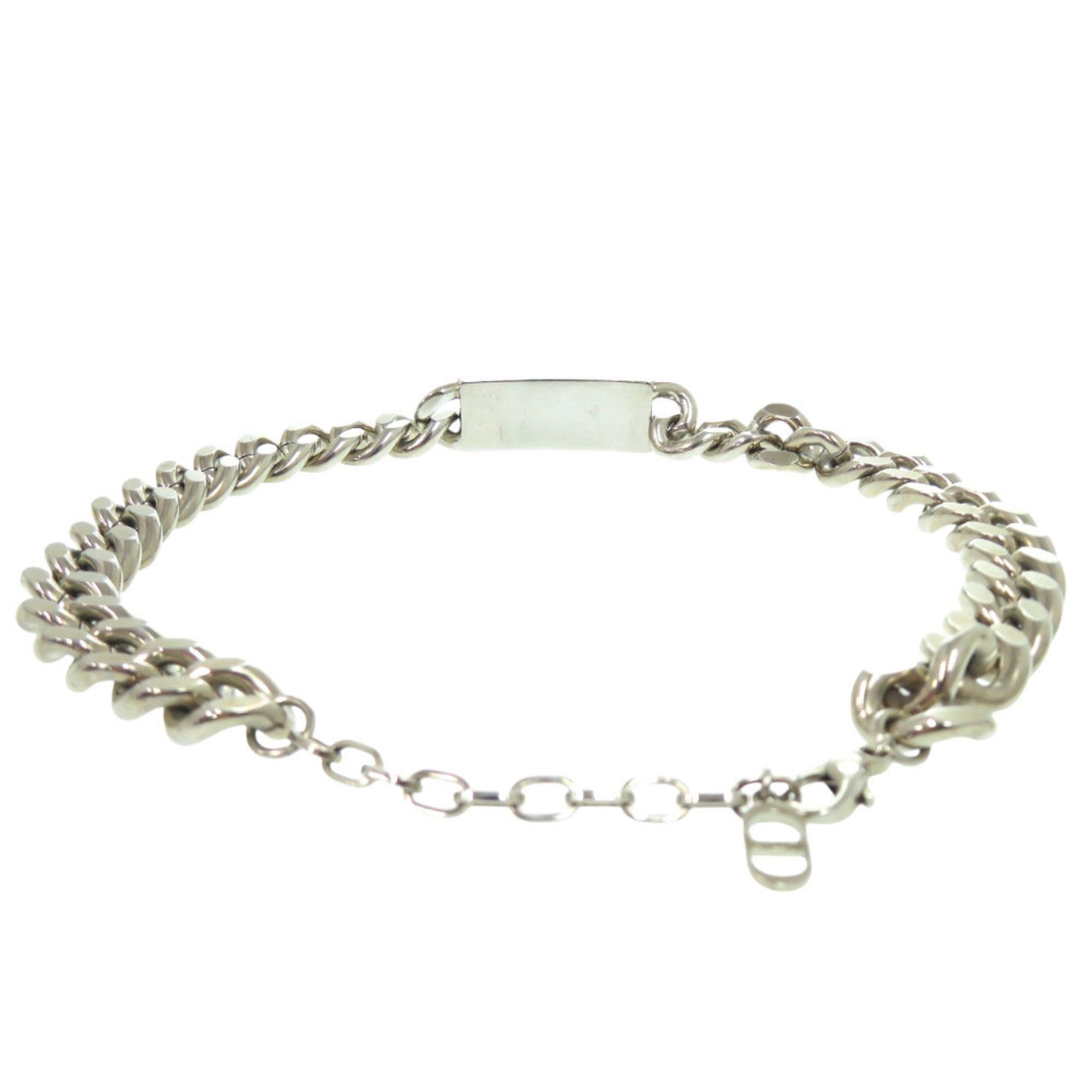 Dior Excellent condition Christian Dior chain link signature plate N1971HOMMT_D000 silver necklace 1245 Size ONE SIZE - 3 Thumbnail