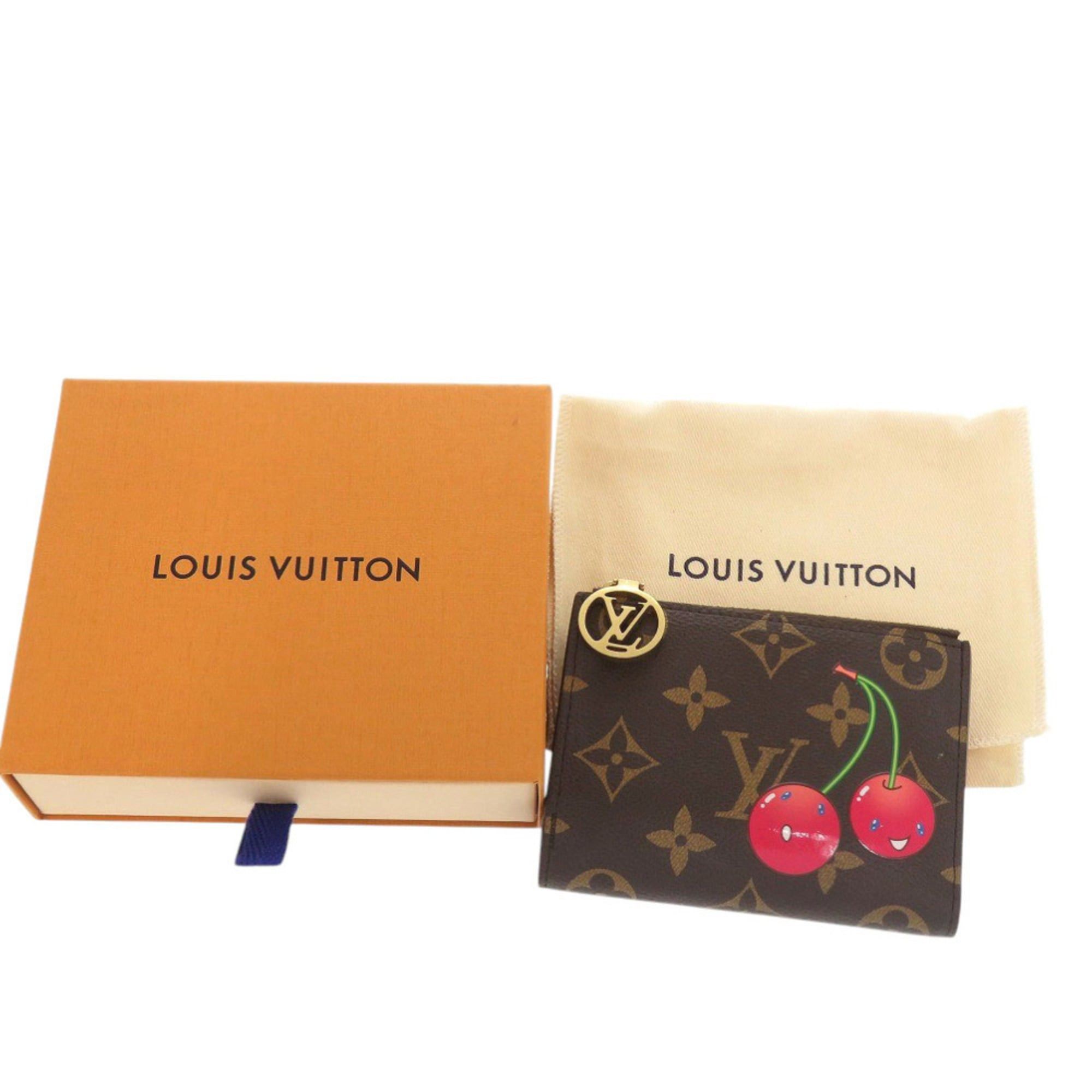 Louis Vuitton Louis Vuitton LV×TM Portefeuille Lisa Cherry by Takashi Murakami M13420 Monogram Canvas Bifold Wallet LV 0461 Size ONE SIZE - 2 Thumbnail