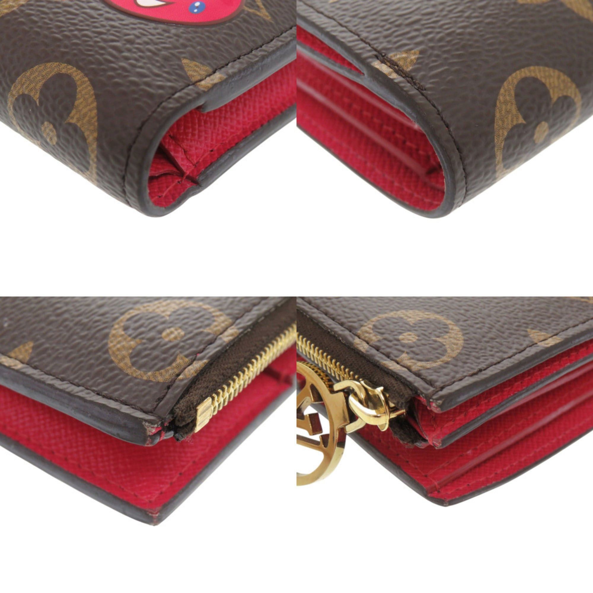 Louis Vuitton Louis Vuitton LV×TM Portefeuille Lisa Cherry by Takashi Murakami M13420 Monogram Canvas Bifold Wallet LV 0461 Size ONE SIZE - 4 Thumbnail