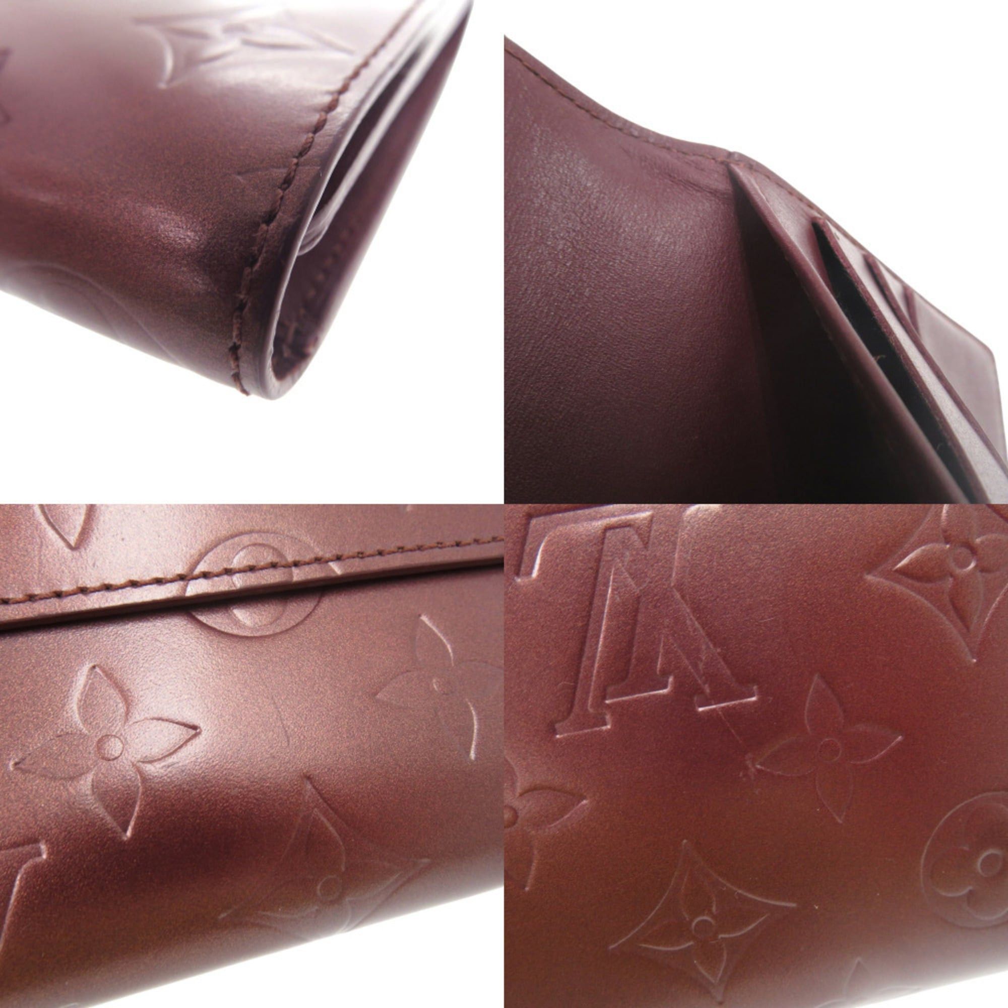 Louis Vuitton Excellent condition Louis Vuitton Porte Tresor International Tri-fold Wallet Monogram M65106 Matte Violet TH0053 LV 0031 Size ONE SIZE - 9 Thumbnail