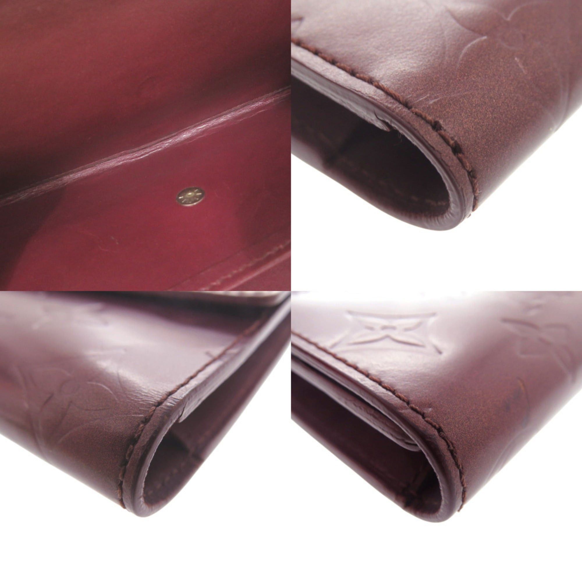 Louis Vuitton Excellent condition Louis Vuitton Porte Tresor International Tri-fold Wallet Monogram M65106 Matte Violet TH0053 LV 0031 Size ONE SIZE - 8 Thumbnail