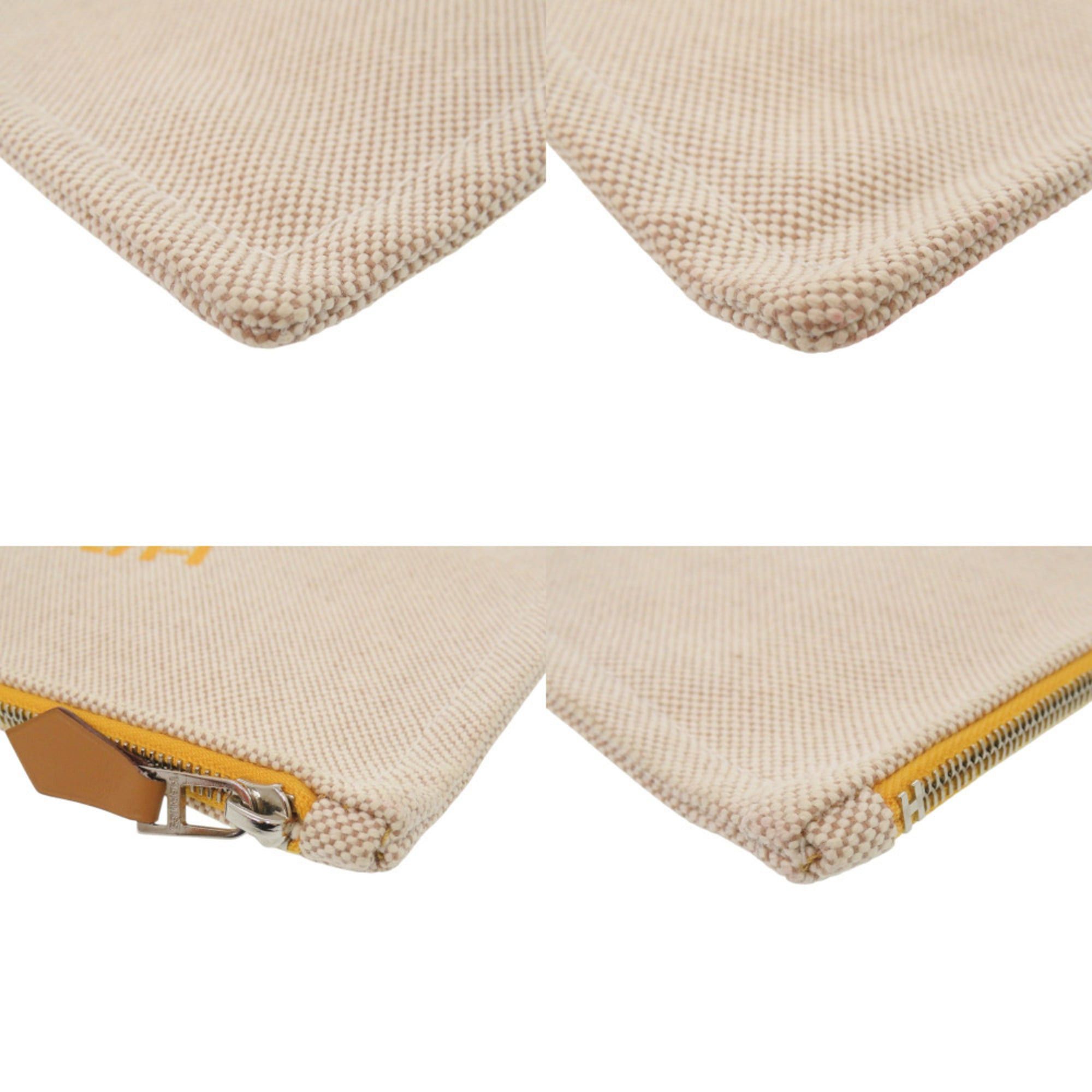 Hermes Hermes Like new Hermès New Yachting PM cotton beige pouch 0158 Size ONE SIZE - 3 Thumbnail