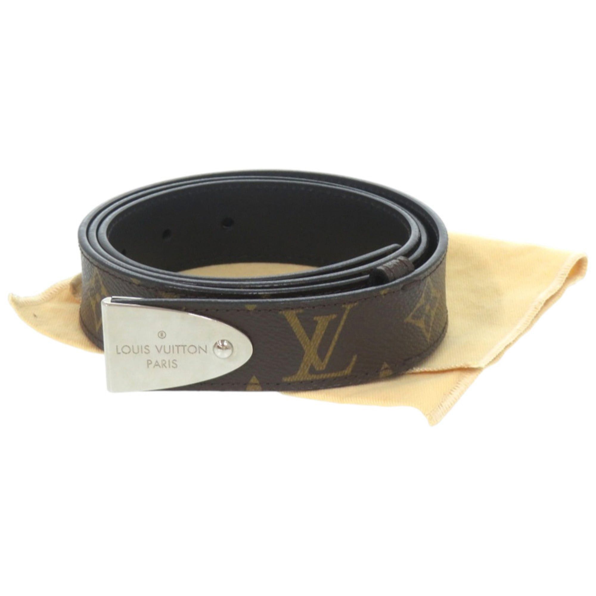 Louis Vuitton Excellent condition Louis Vuitton Monogram MP075 leather and canvas brown belt LV 0492 Size ONE SIZE - 2 Thumbnail