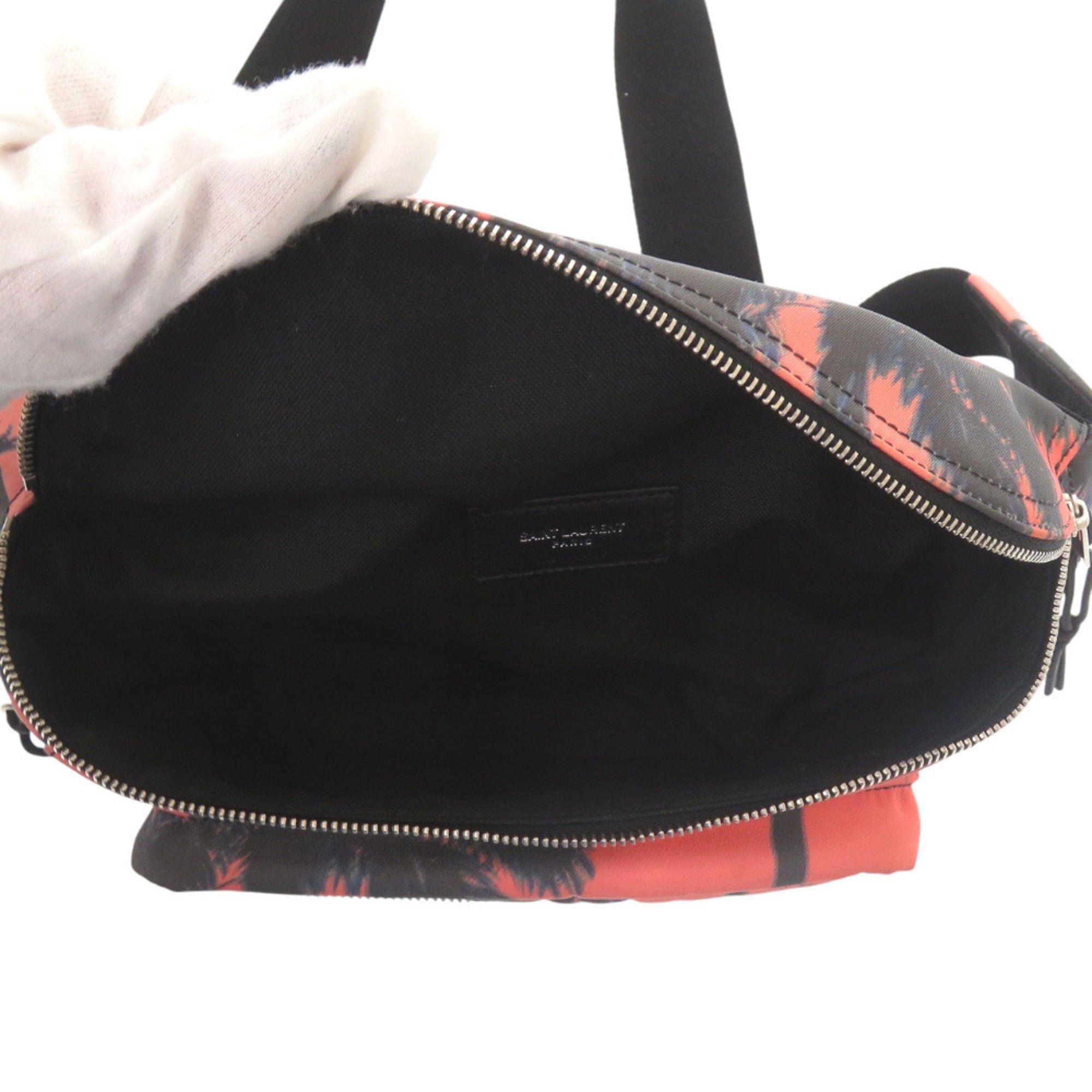 Saint Laurent Paris Excellent condition Saint Laurent Paris palm tree print 581375 nylon pink and orange body bag 0529 Size ONE SIZE - 5 Thumbnail